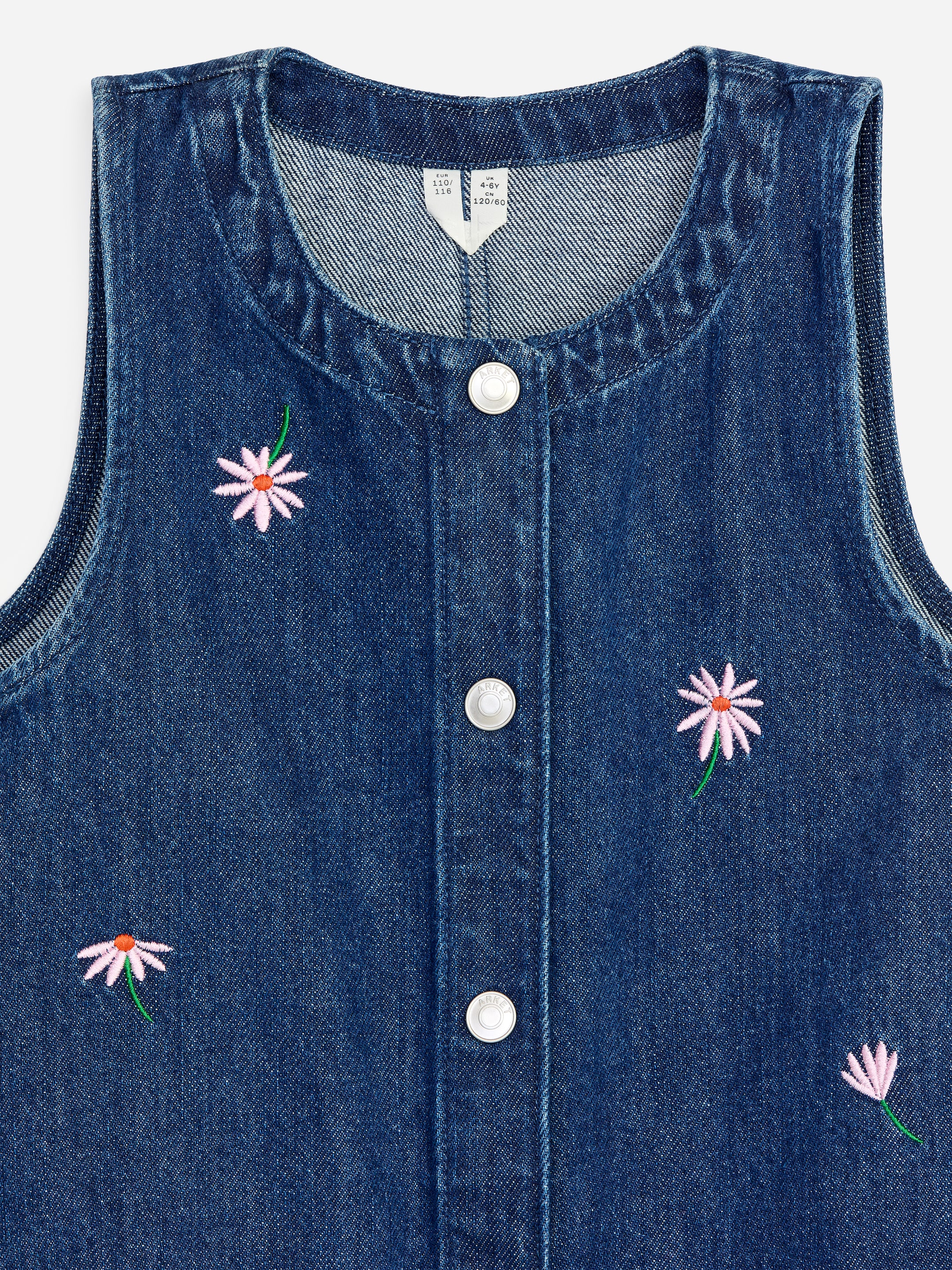 Abito in denim con ricami - Blu/Motivo floreale - Regular fit - children - StillMedia/DescriptiveDetail - 2