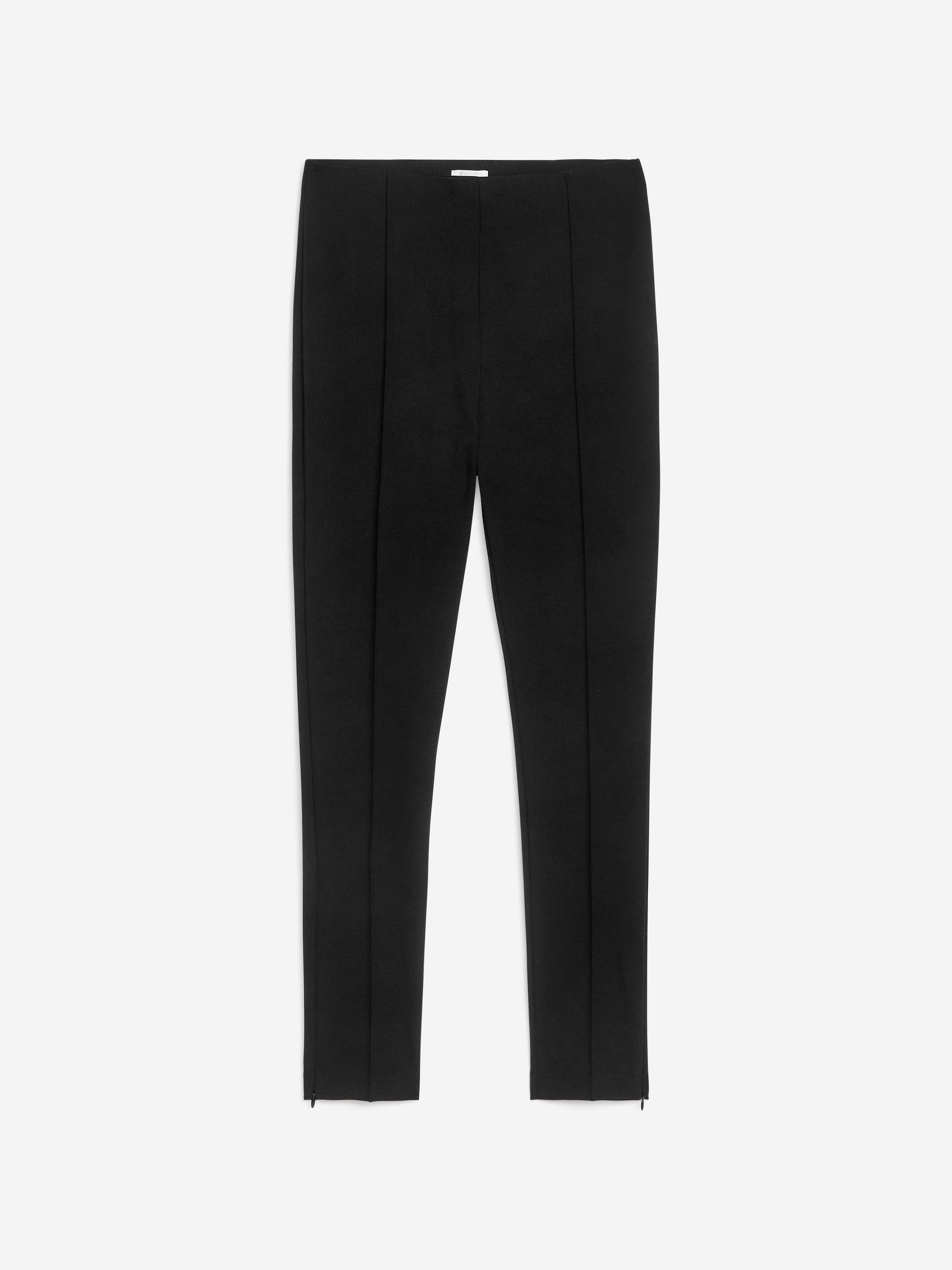 Zip Leggings-Black-12421
