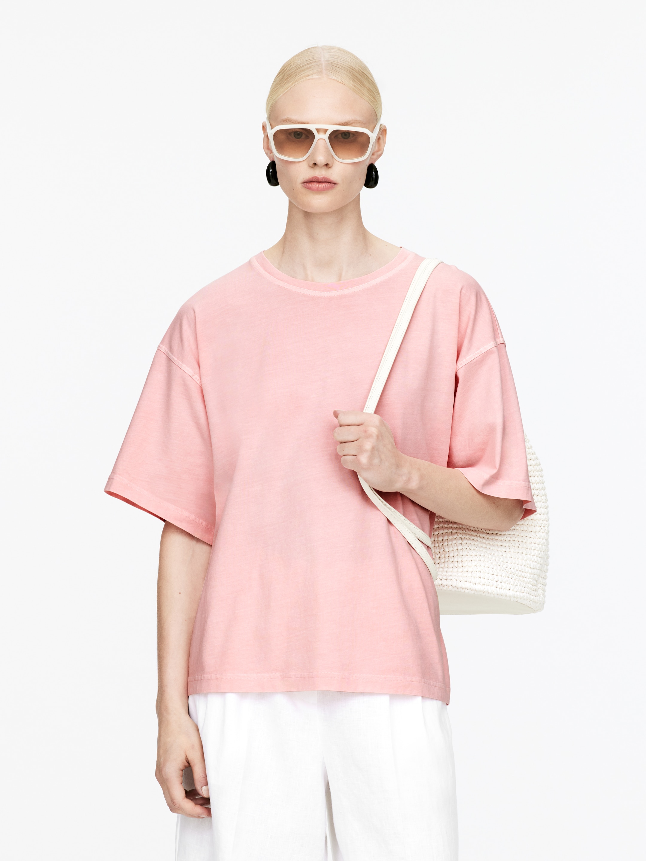Se større billede: T-shirt i bomuld - Pink - DAME | H&M DK 1