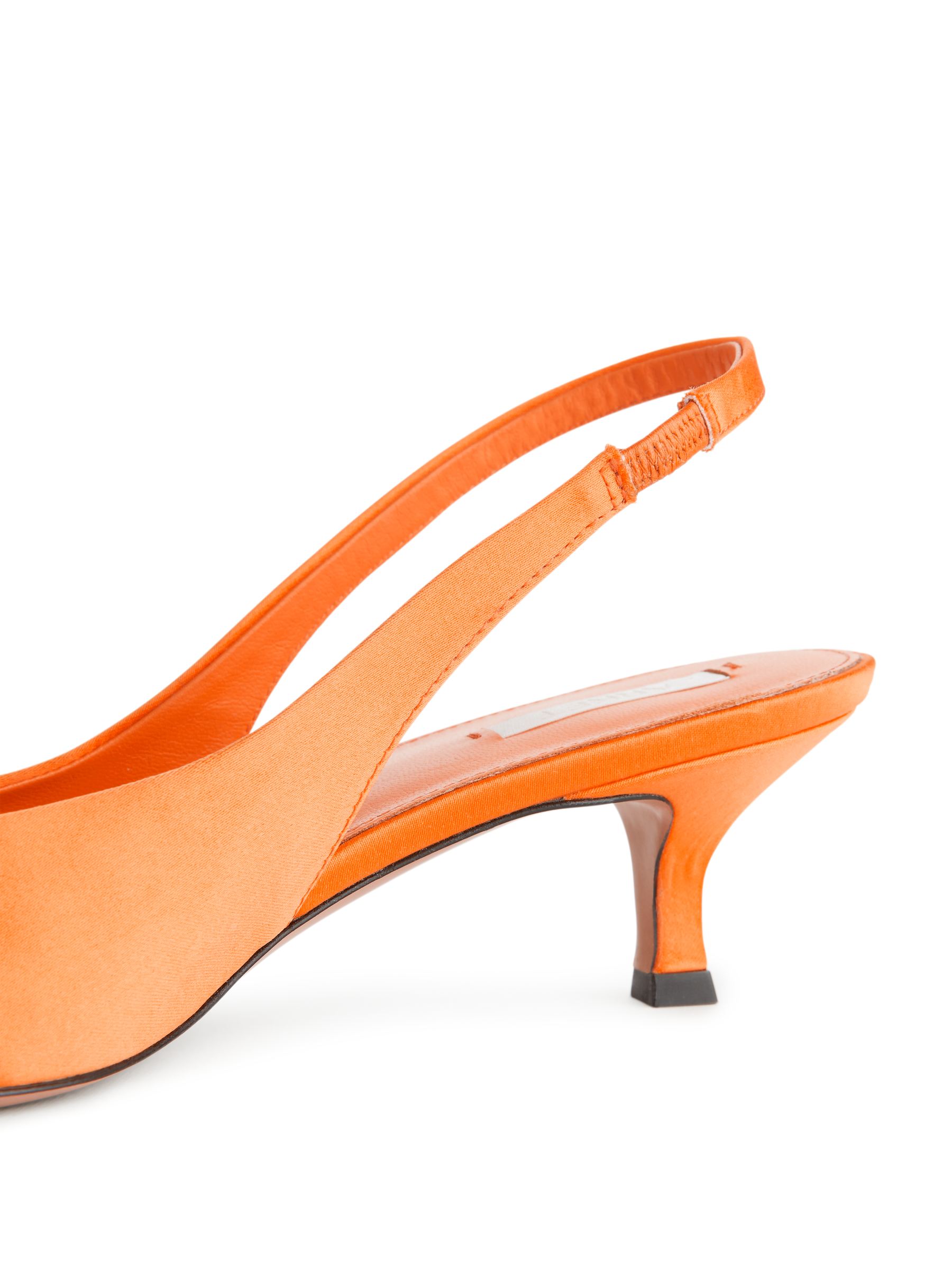 Décolleté slingback in raso - Arancione - Women - StillMedia/DescriptiveDetail - 3