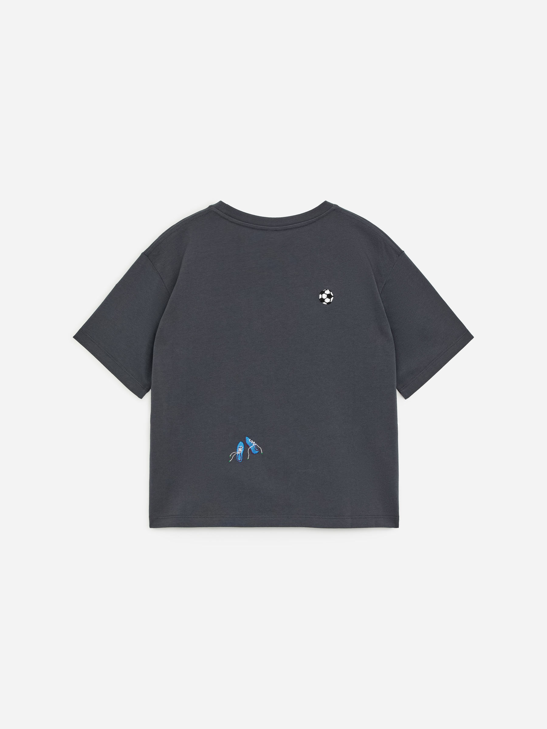 Embroidered T-Shirt - Dark Grey - Relaxed fit - Children - StillMedia/DescriptiveStillLife - 1