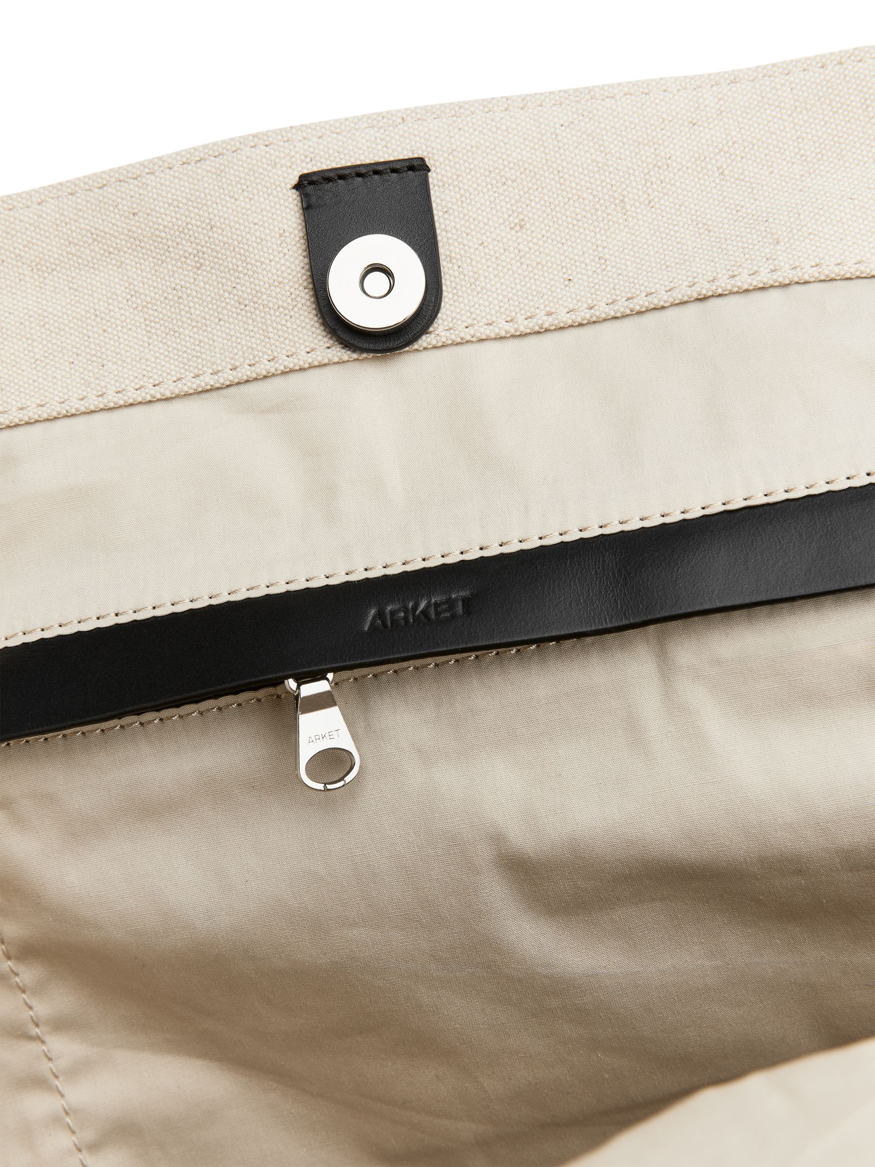 Leinentasche mit Lederbesatz - Off-White - Damen - StillMedia/DescriptiveDetail - 3