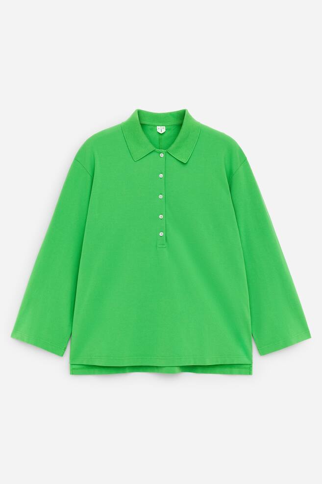 Pique Polo Shirt - Green - 1