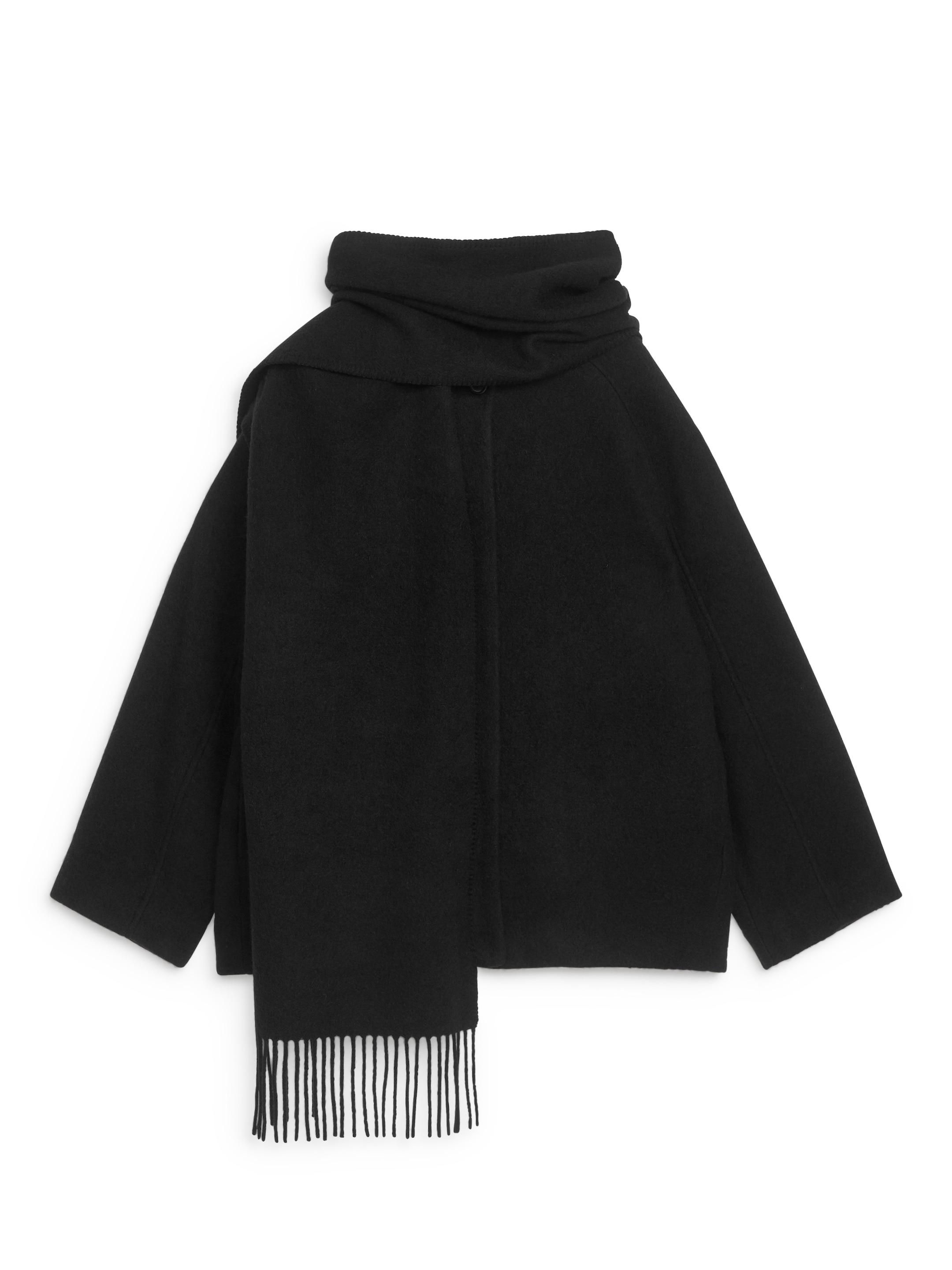 View larger image: Fringe Scarf Jacket - Black - Ladies | H&M GB 1