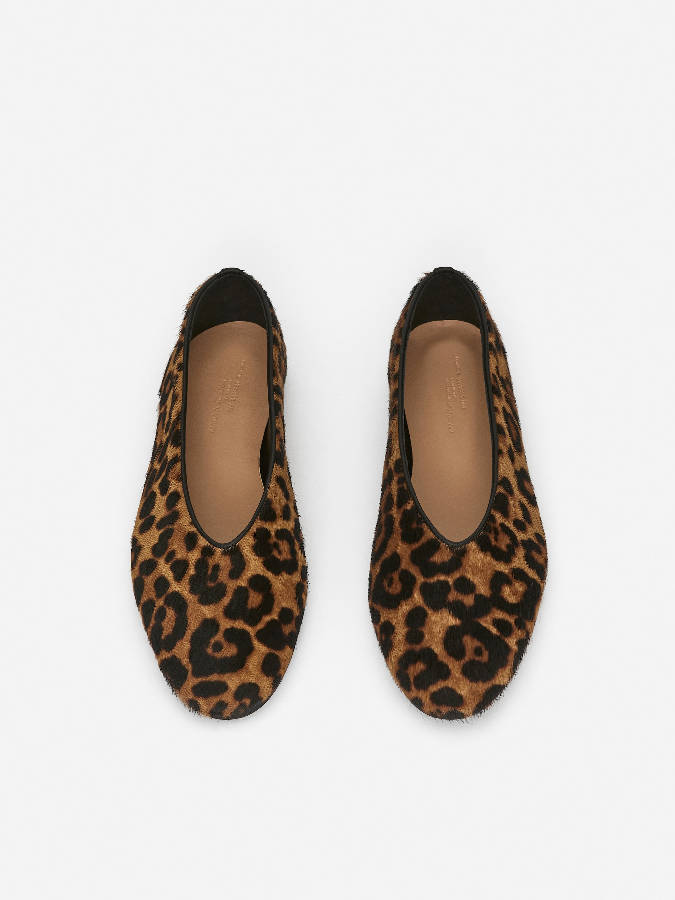 Ballerina aus Leder - Schwarz/Leopardenmuster - Damen - StillMedia/DescriptiveStillLife - 1