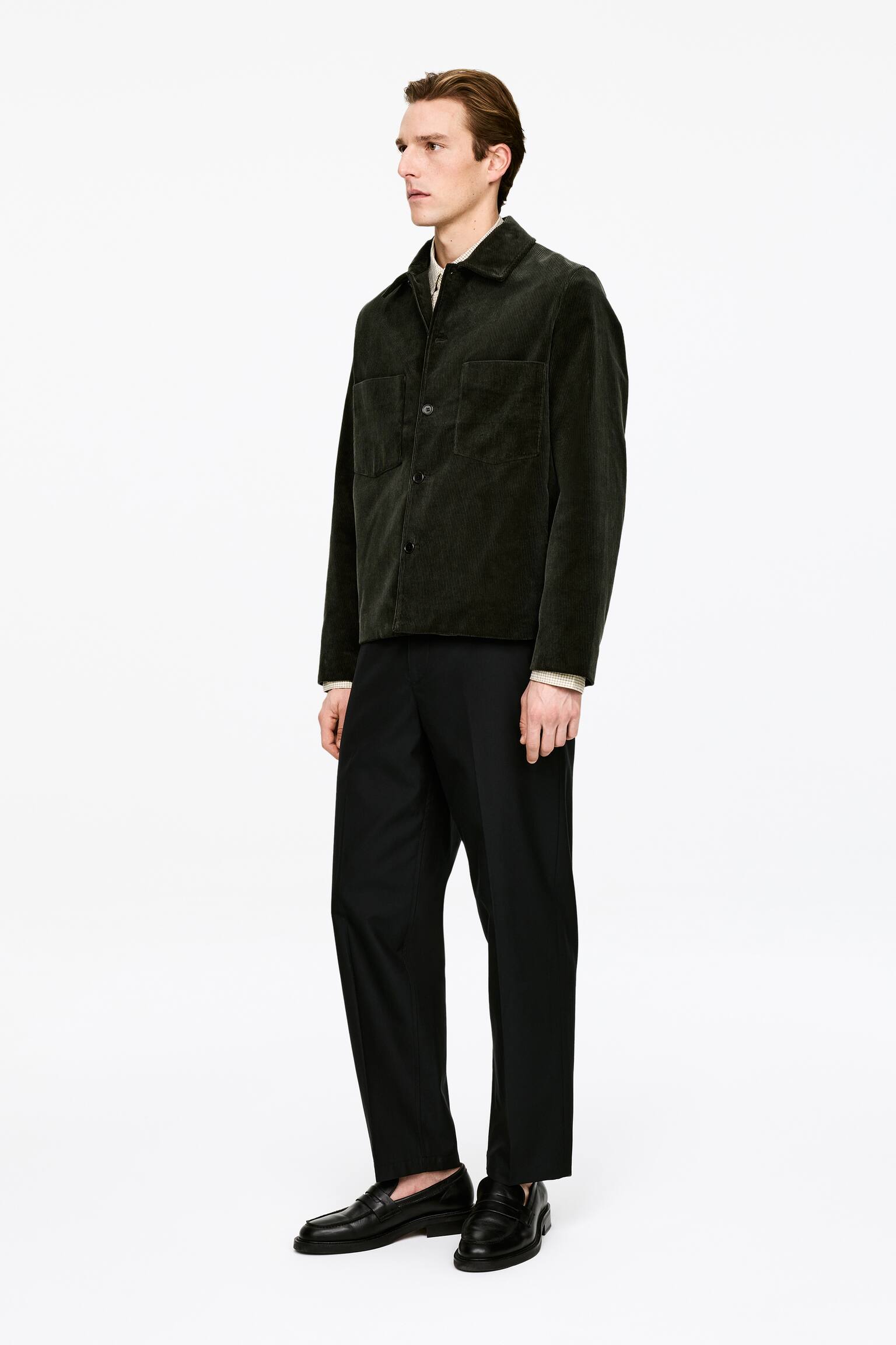 Corduroy jack - Donkergroen - 6