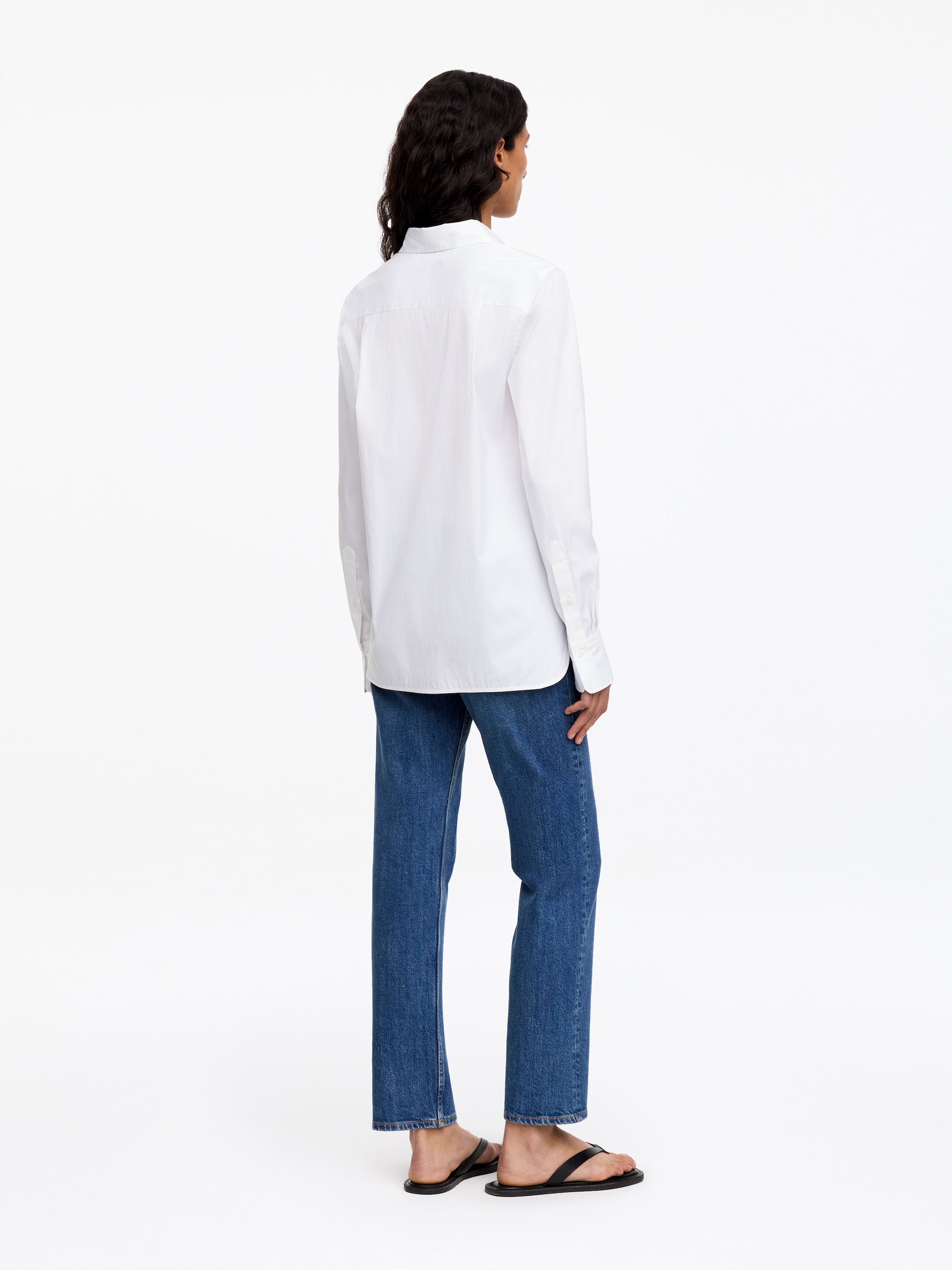 Schmales Hemd aus Baumwolle mit Stretch - Weiß - Slim Fit - Women - StillMedia/Lookbook - 3