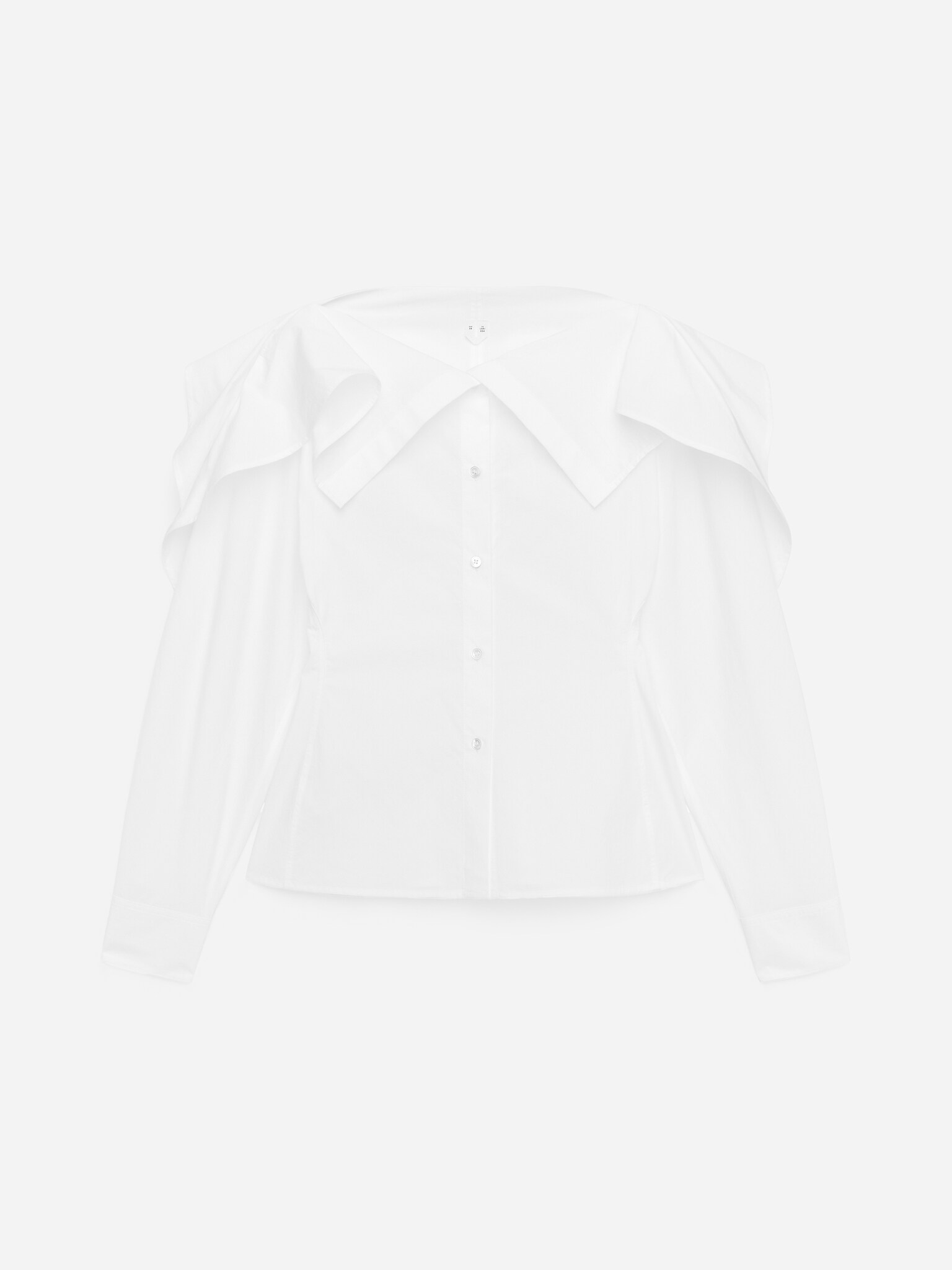 Chemisier à col volumineux - Blanc - 2