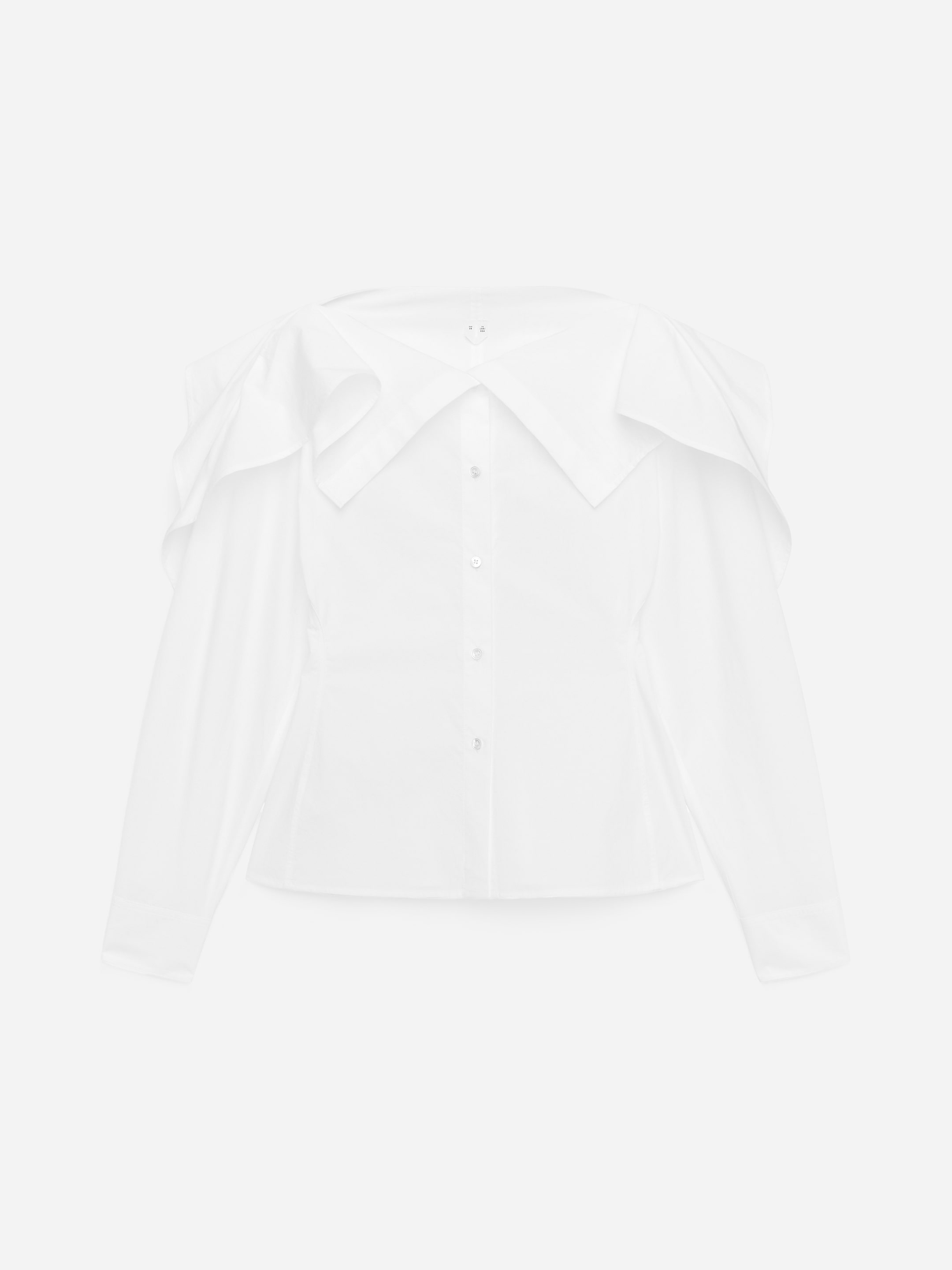 Volume Collar Blouse-#F4F3E9-17684