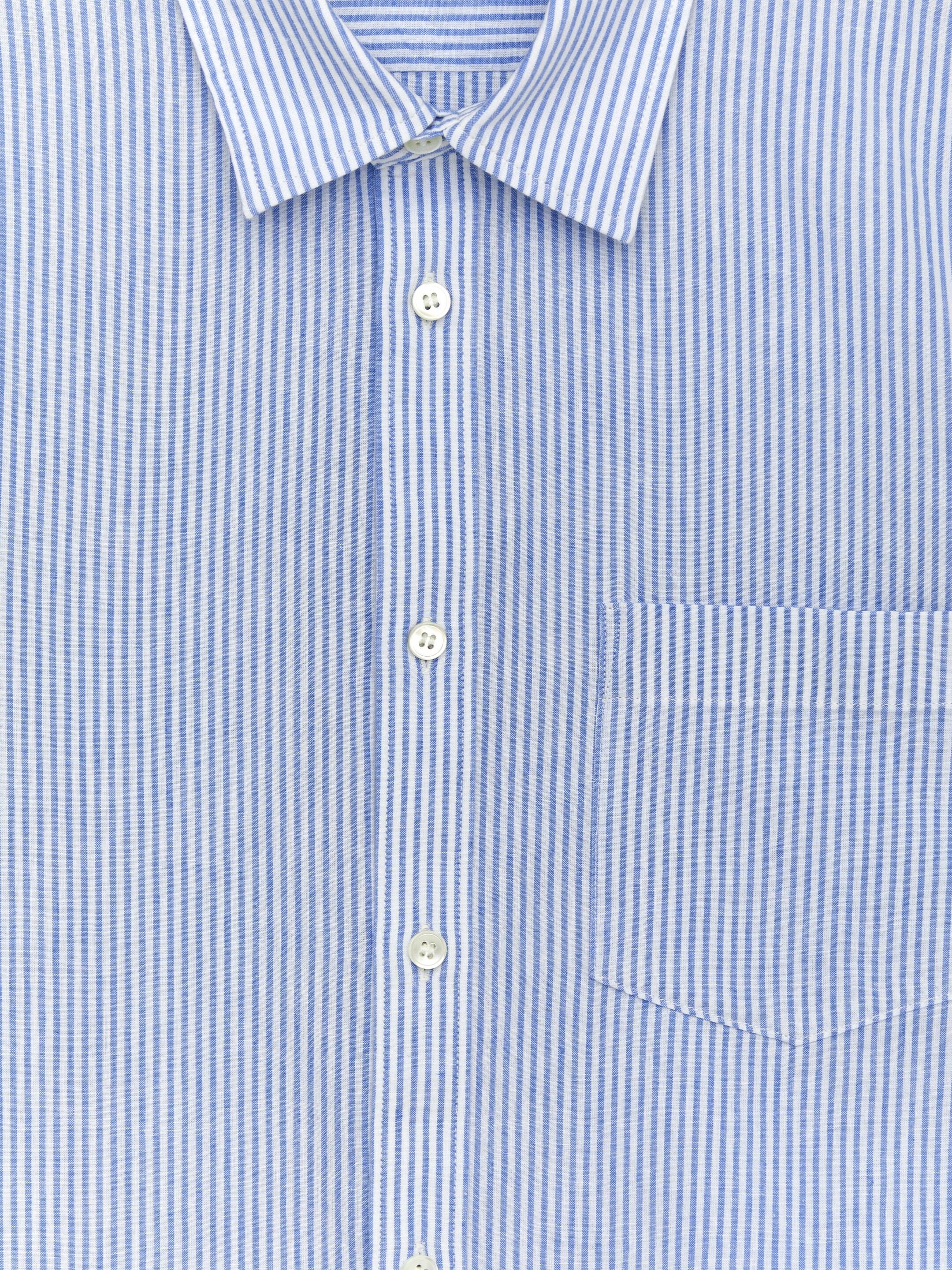Visualizza immagine più grande: Camicia in cotone e lino - Blu/Bianco - UOMO | H&M IT 2