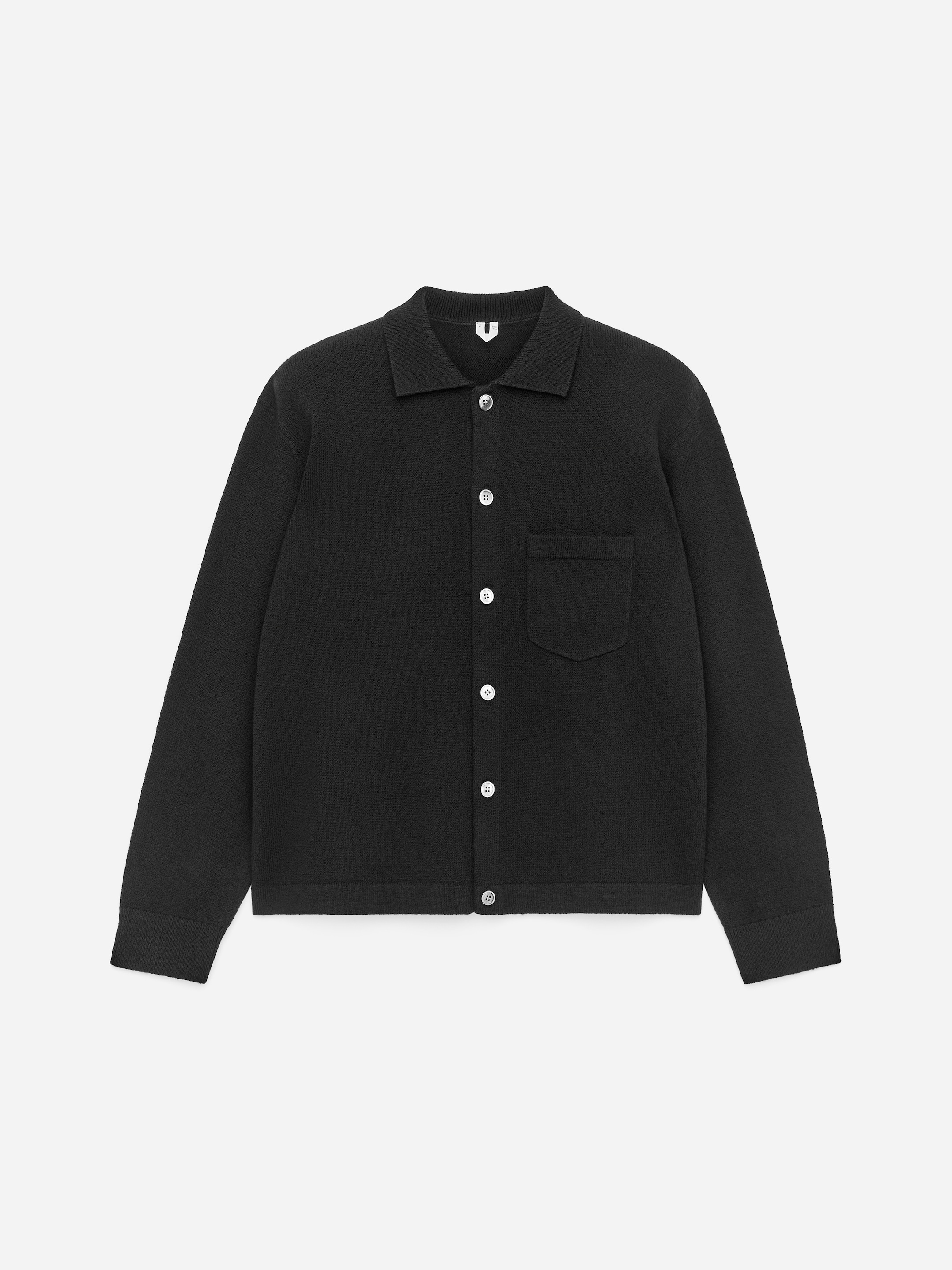 Gilet texturé en coton et laine mélangés-#262624-17793