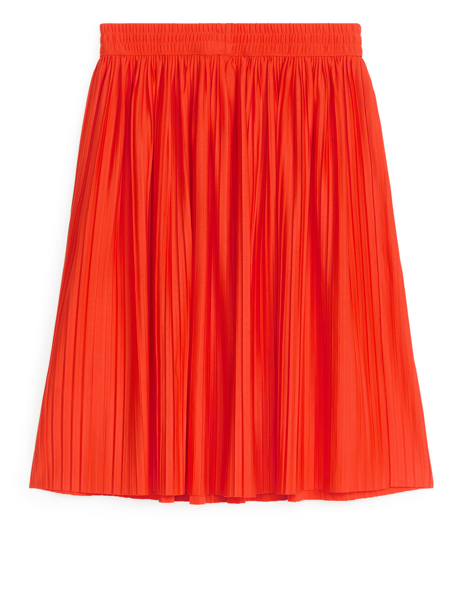 Pleated Midi Skirt - Bright Red - Regular fit - Children - StillMedia/DescriptiveStillLife - 1