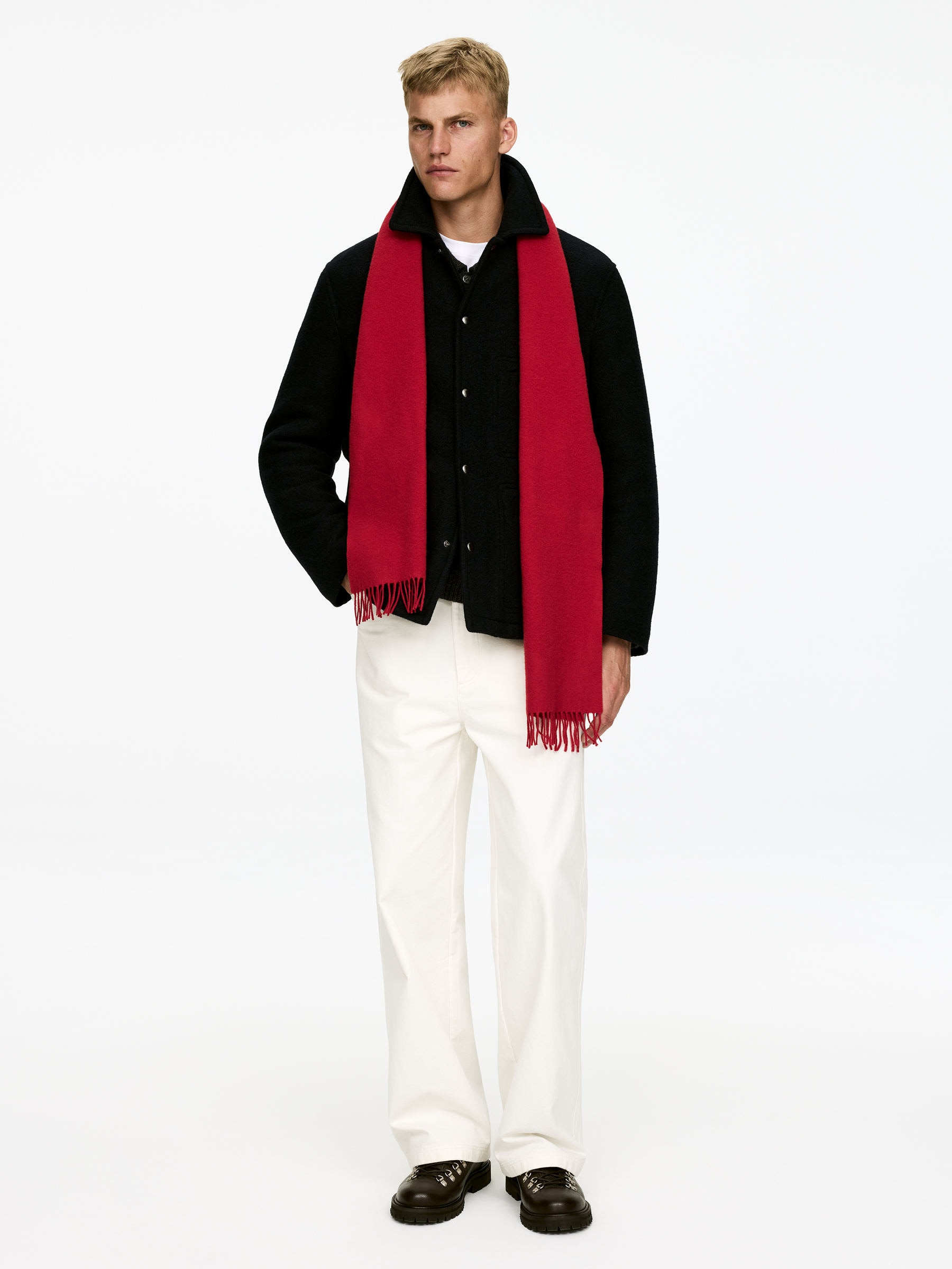 Wool Scarf - Red - Men - StillMedia/Lookbook - 3
