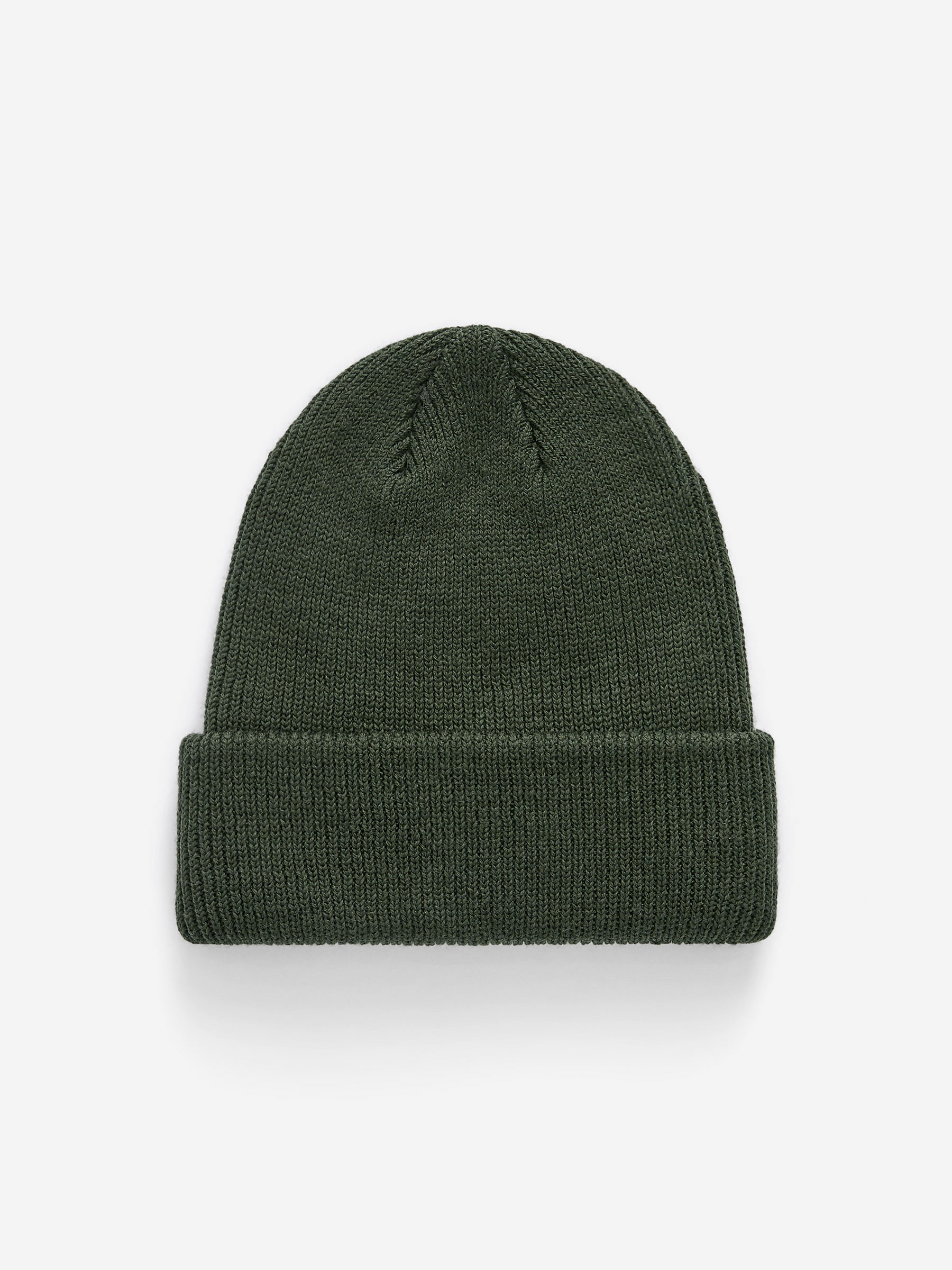 Wool-Cotton Beanie-#4D4E45-16558