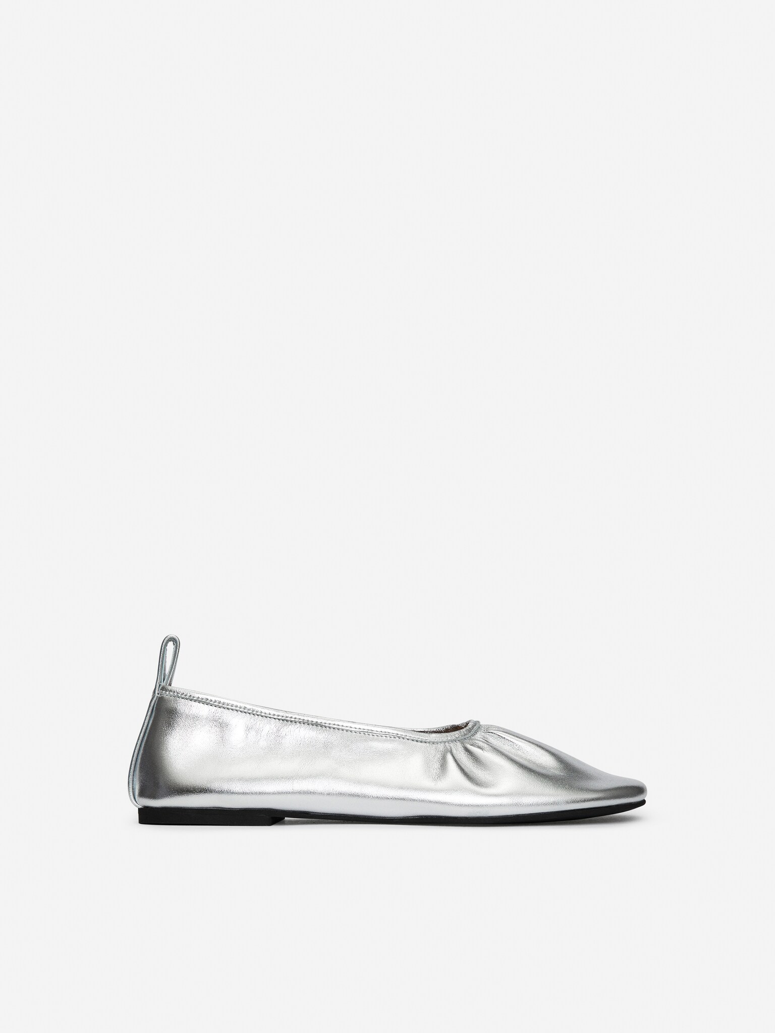 Ballerines en cuir - Argent - 1