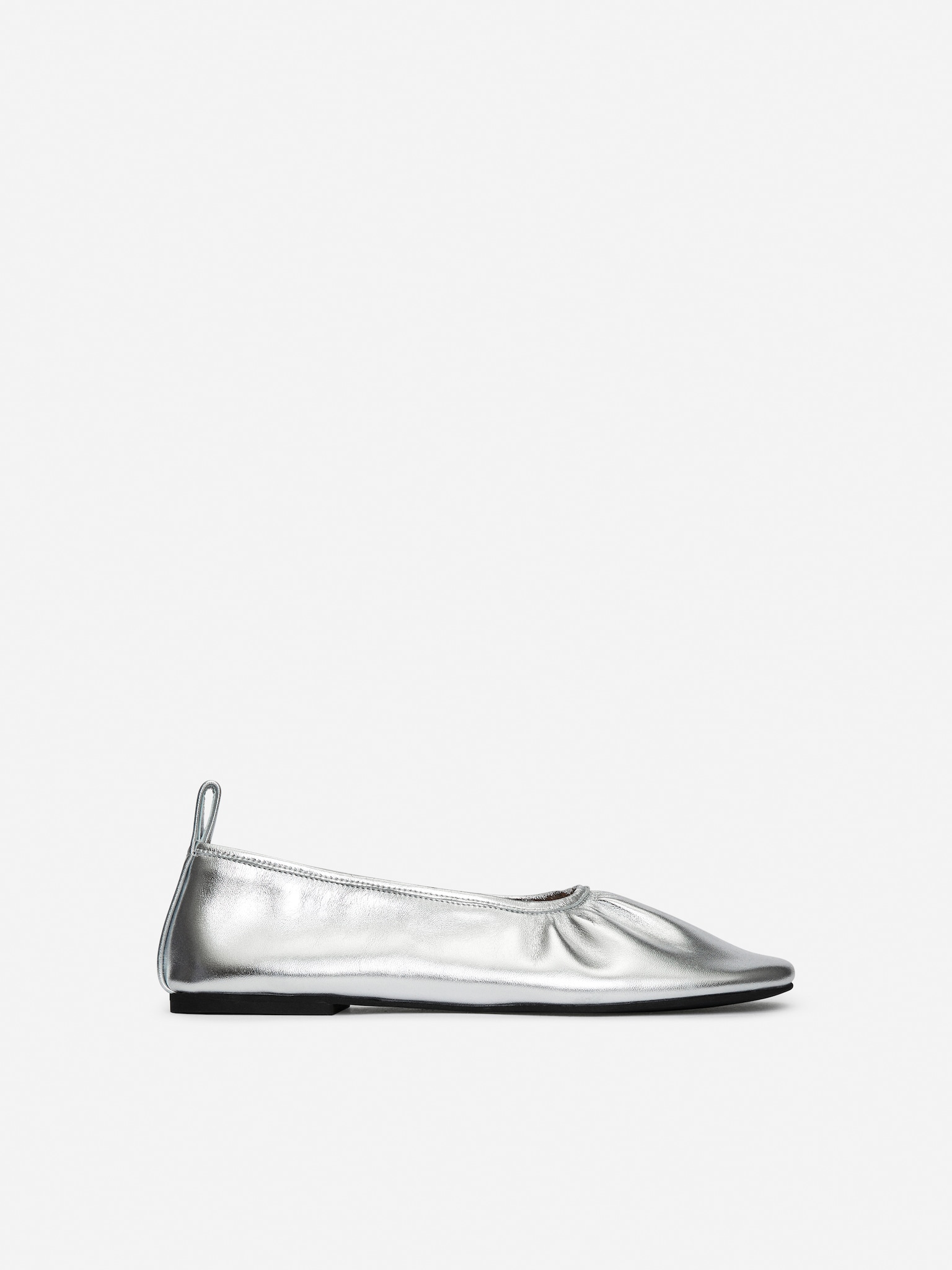 Ballerine in pelle - Argento