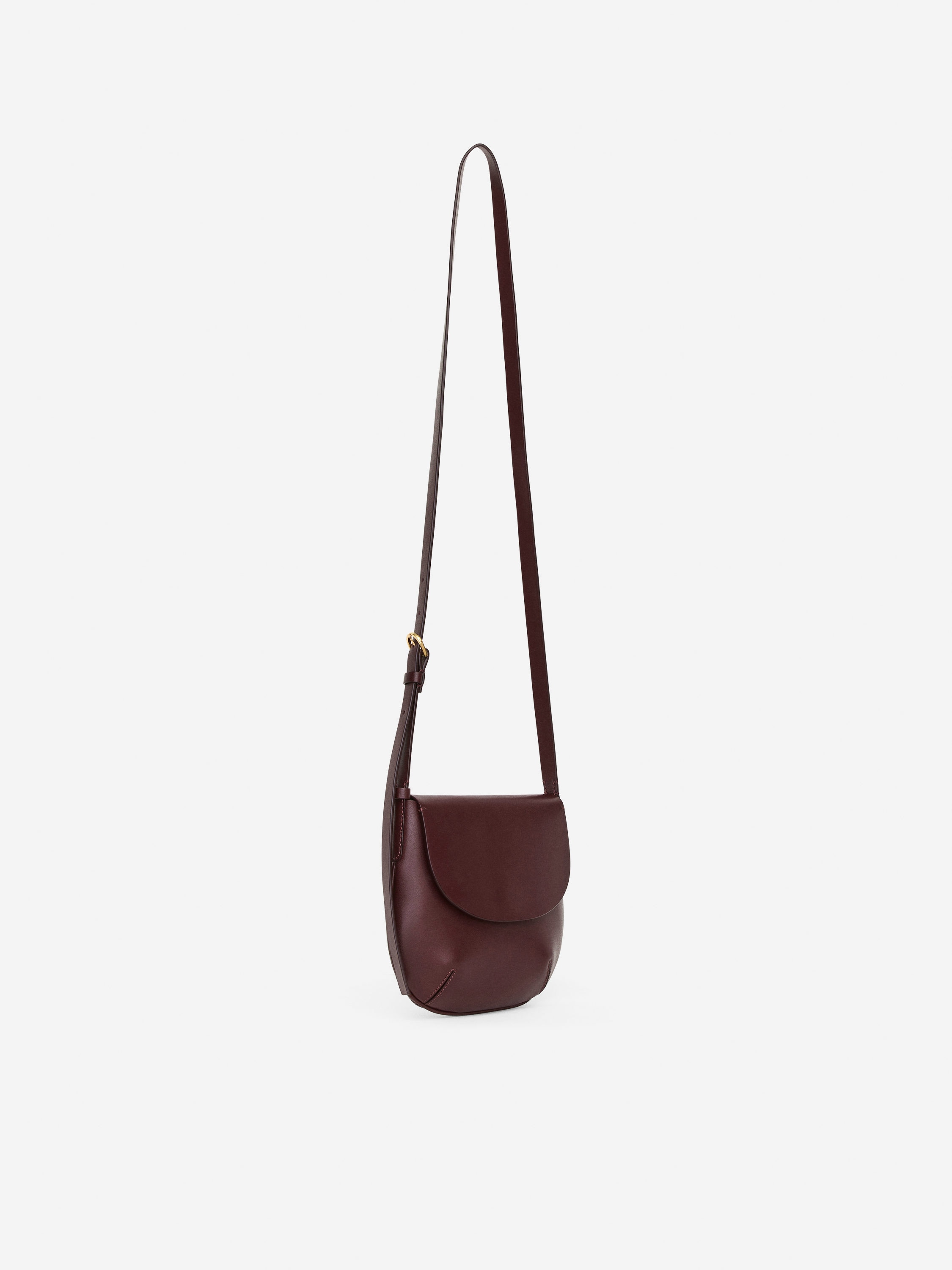Leather Crossbody Bag - Dark Red - Women - StillMedia/DescriptiveStillLife - 2