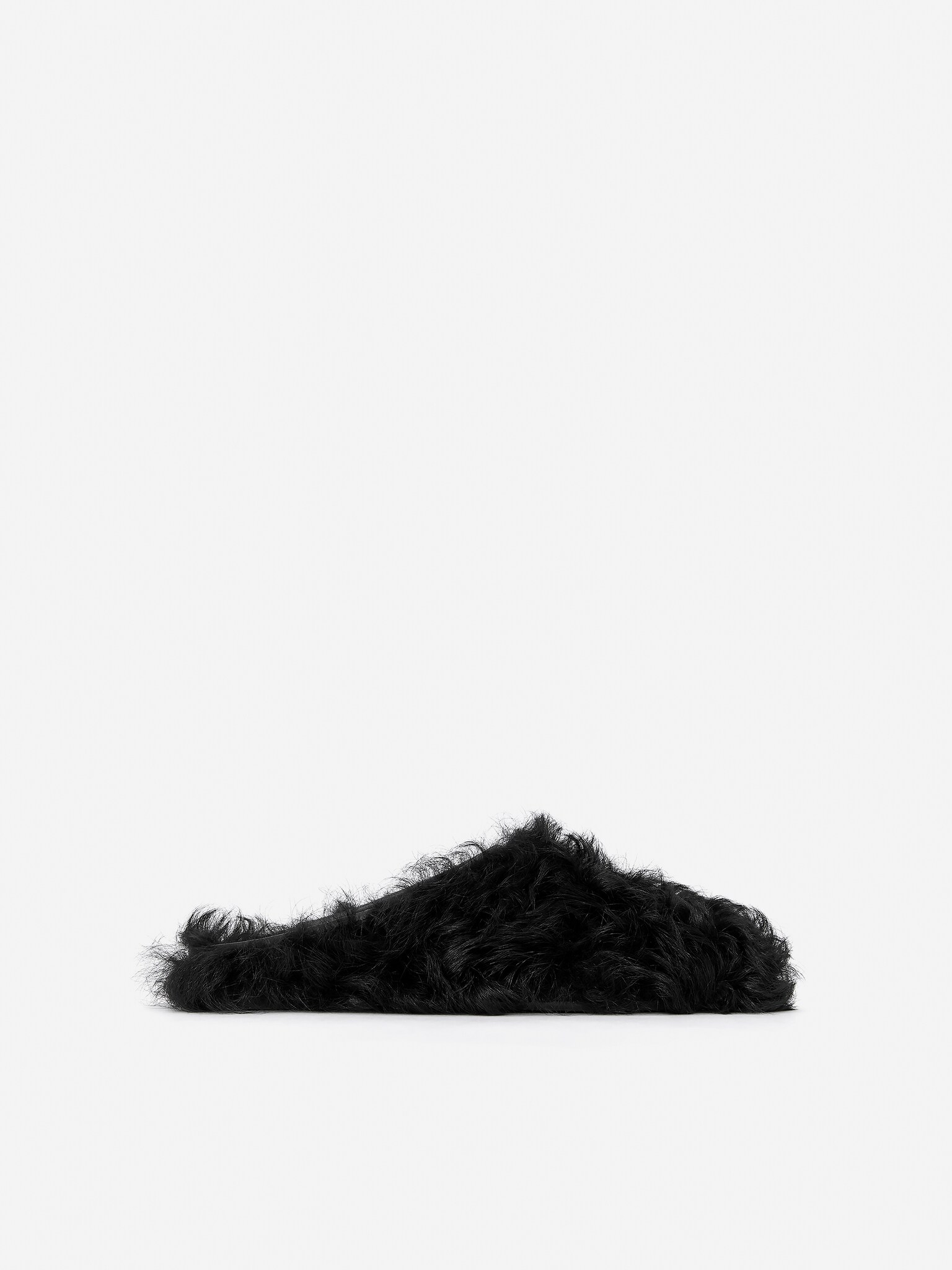 Mules en peau lainée - Noir - 2