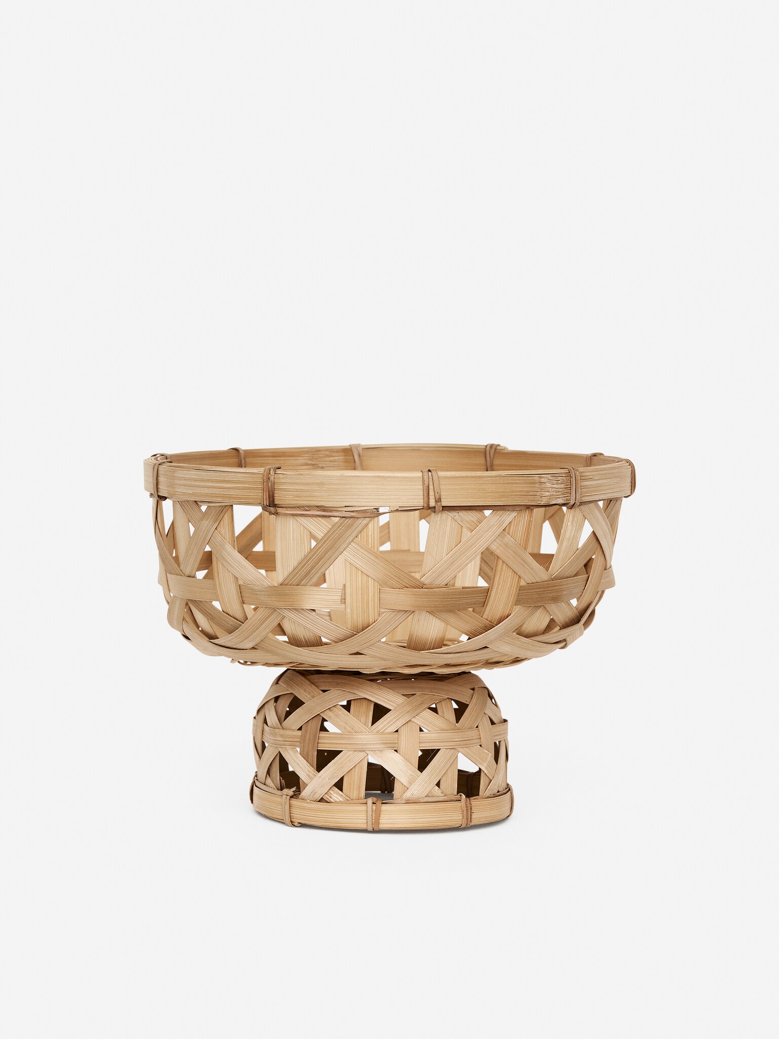 Cesta de bambú de 26 cm - Beige
