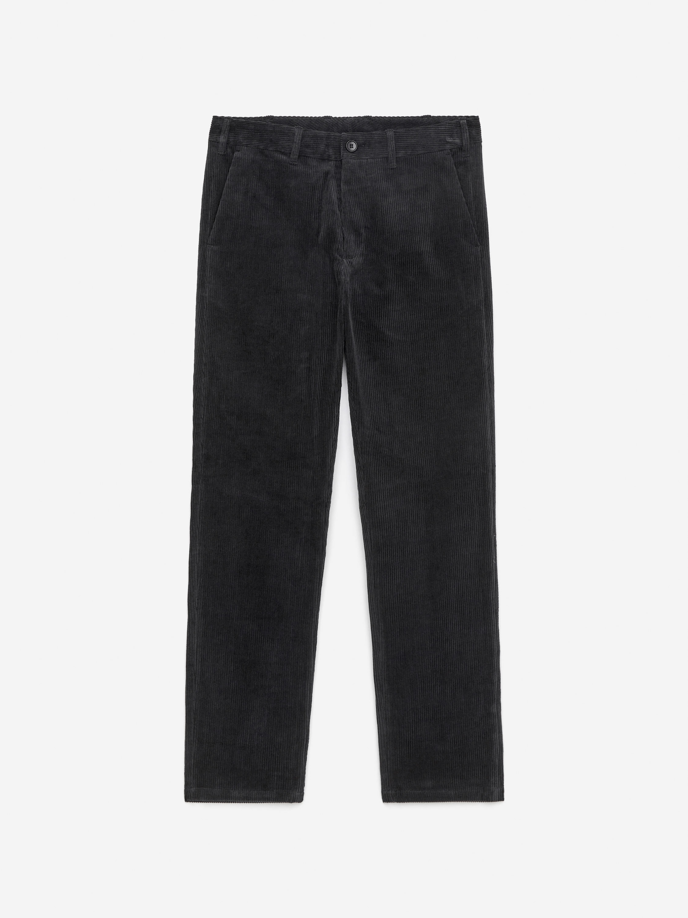 Straigh-Fit Corduroy Chinos - Black - Regular fit - Men - StillMedia/DescriptiveStillLife - 1