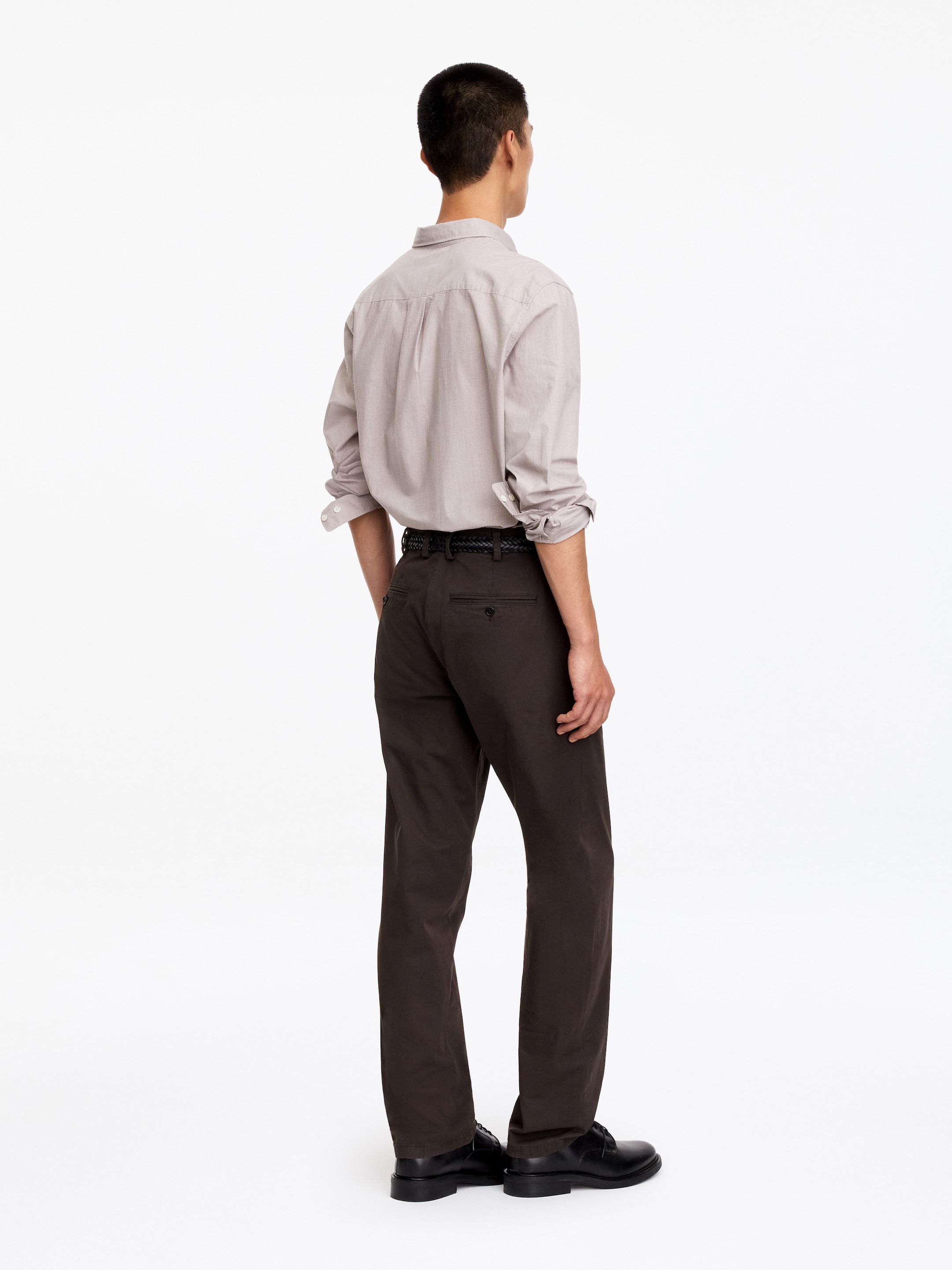 Straight Cotton Chinos - Dark Brown - Regular fit - men - StillMedia/Lookbook - 5