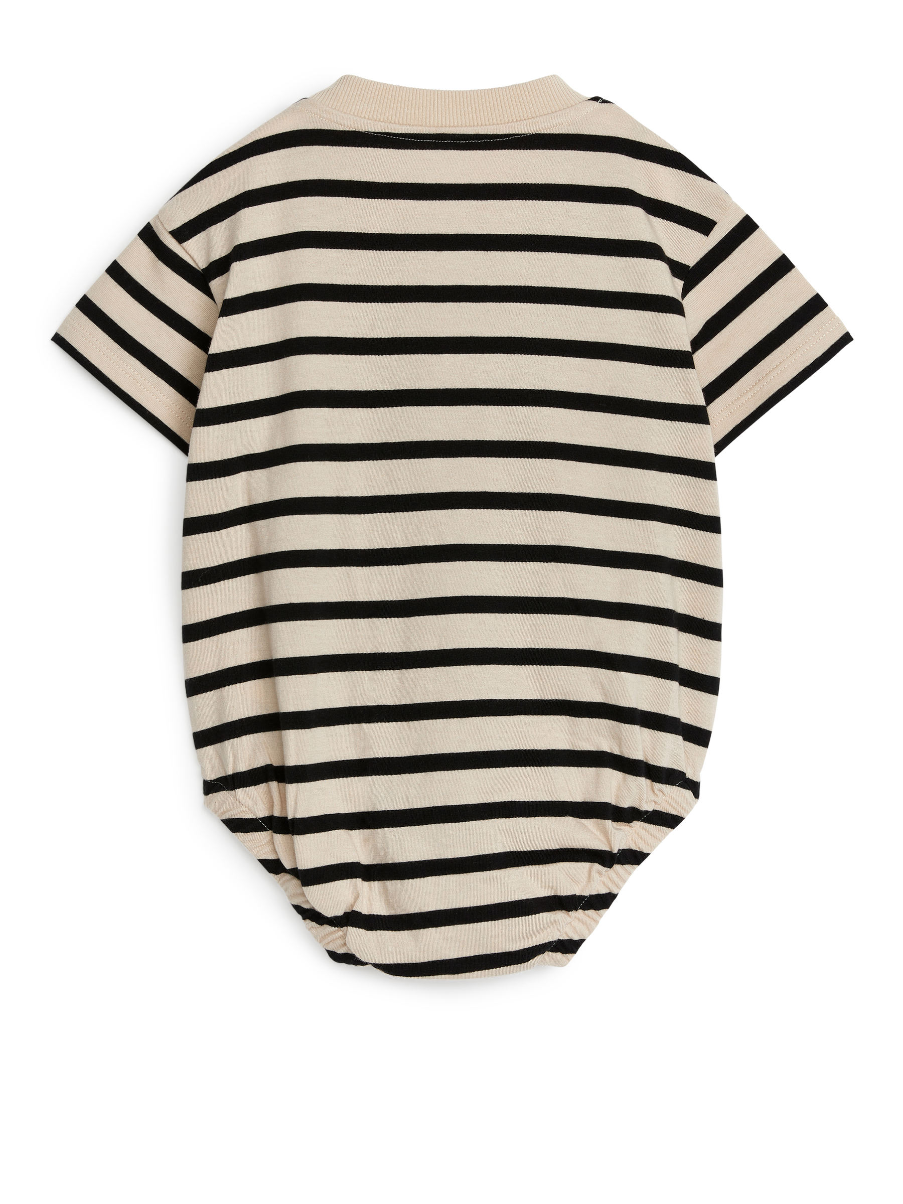 Kurzärmeliger Jersey-Strampler - Schwarz/Beige - Slim Fit - Kinder - StillMedia/DescriptiveStillLife - 1