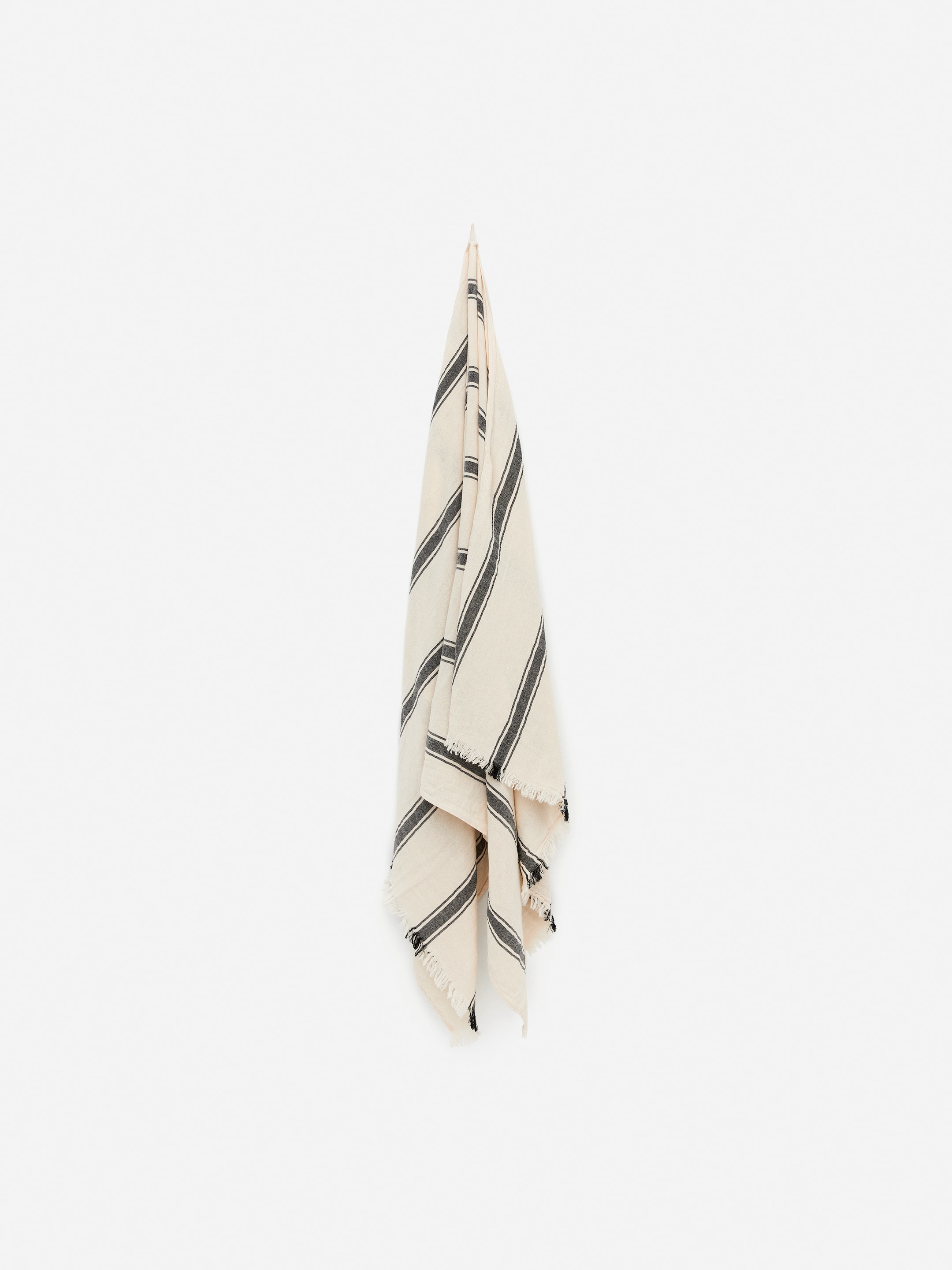 Woven Cotton Towel-White-15679
