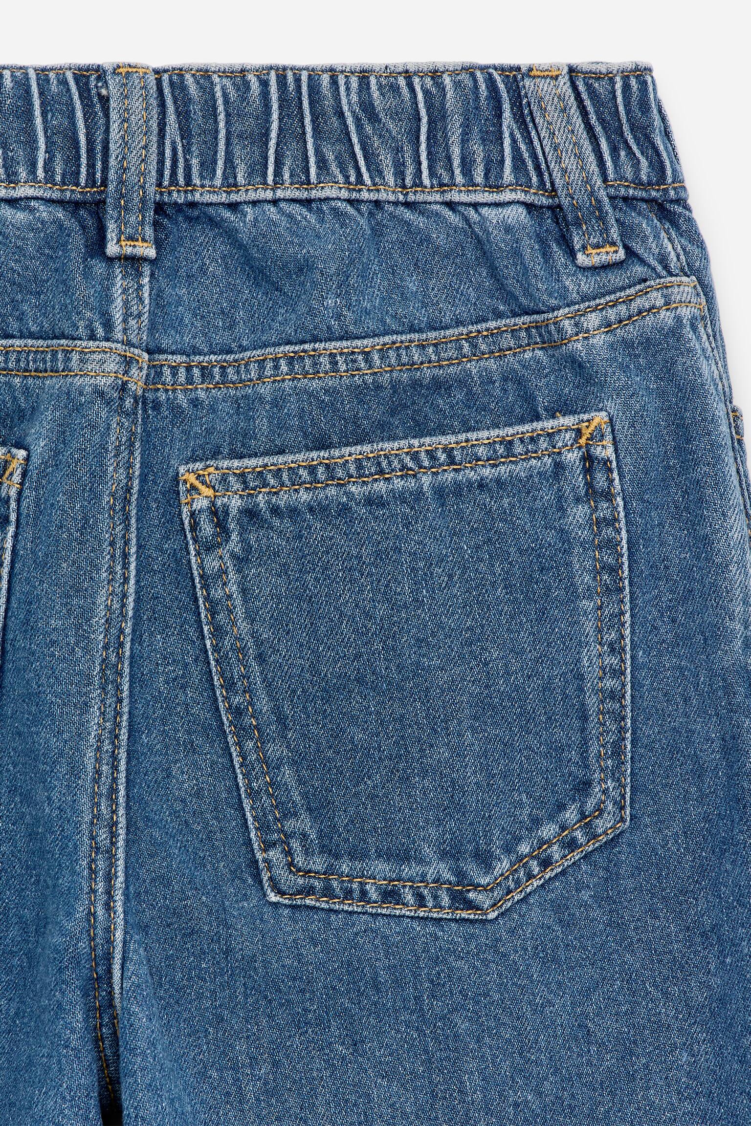 Pantalon en denim à enfiler-Bleu ciel - 3