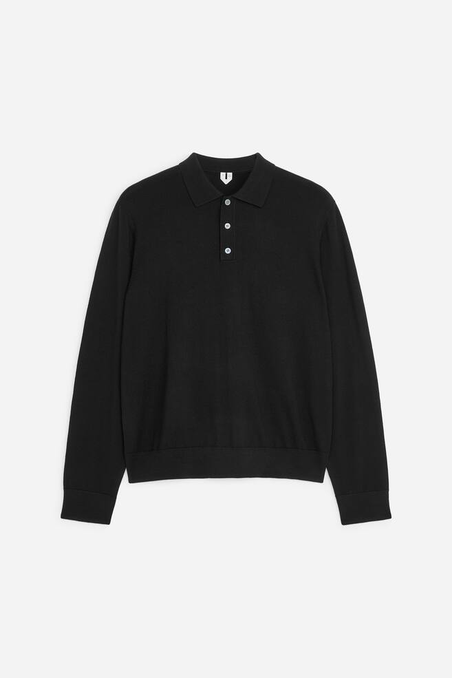 Merino Polo Jumper - Black/Dark Blue/Black/Steel Grey/Dark Purple/Mole - 1