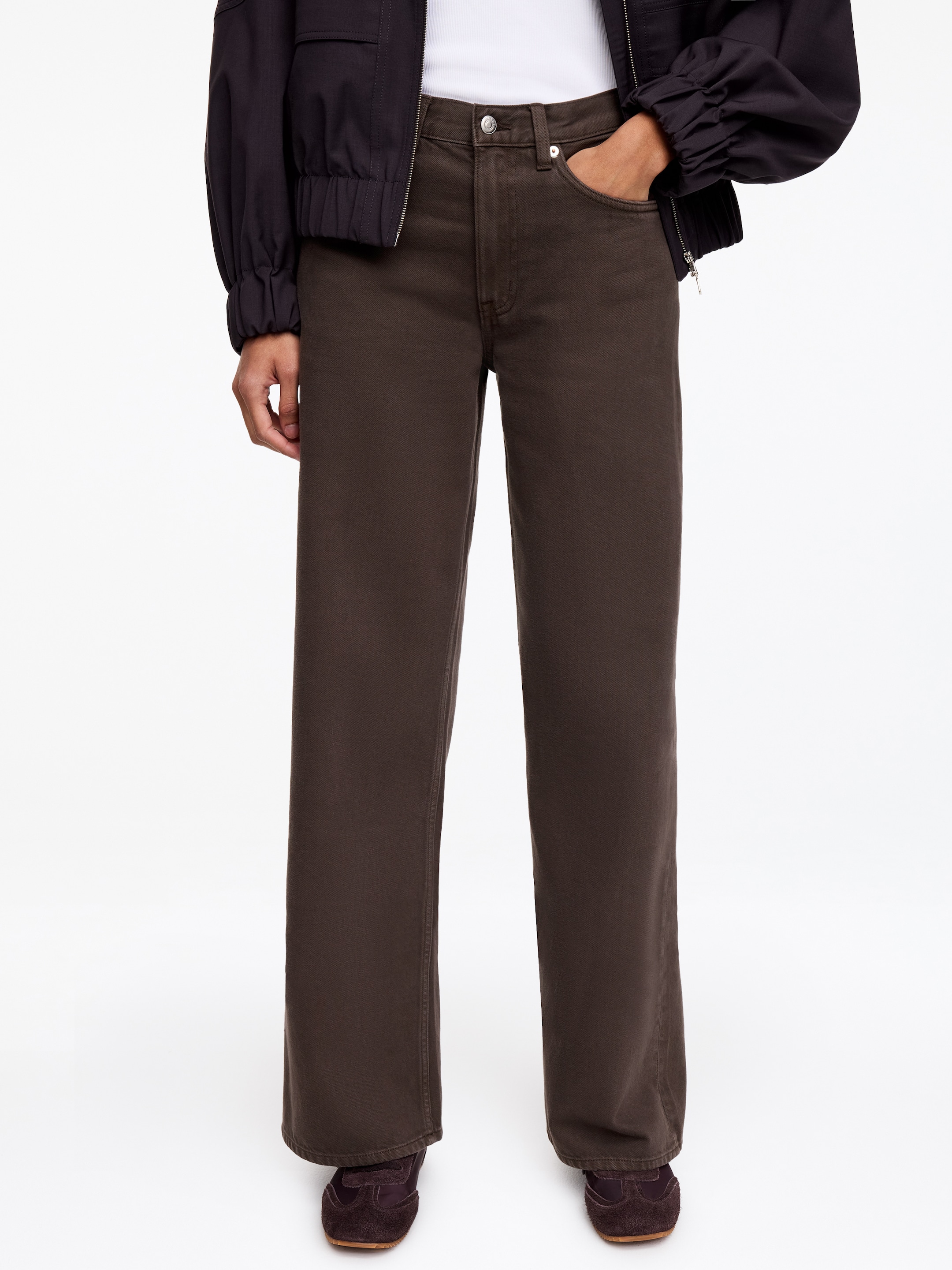 Jean large ample CLOUD - Marron foncé - Relaxed fit - Femme - StillMedia/Lookbook - 4