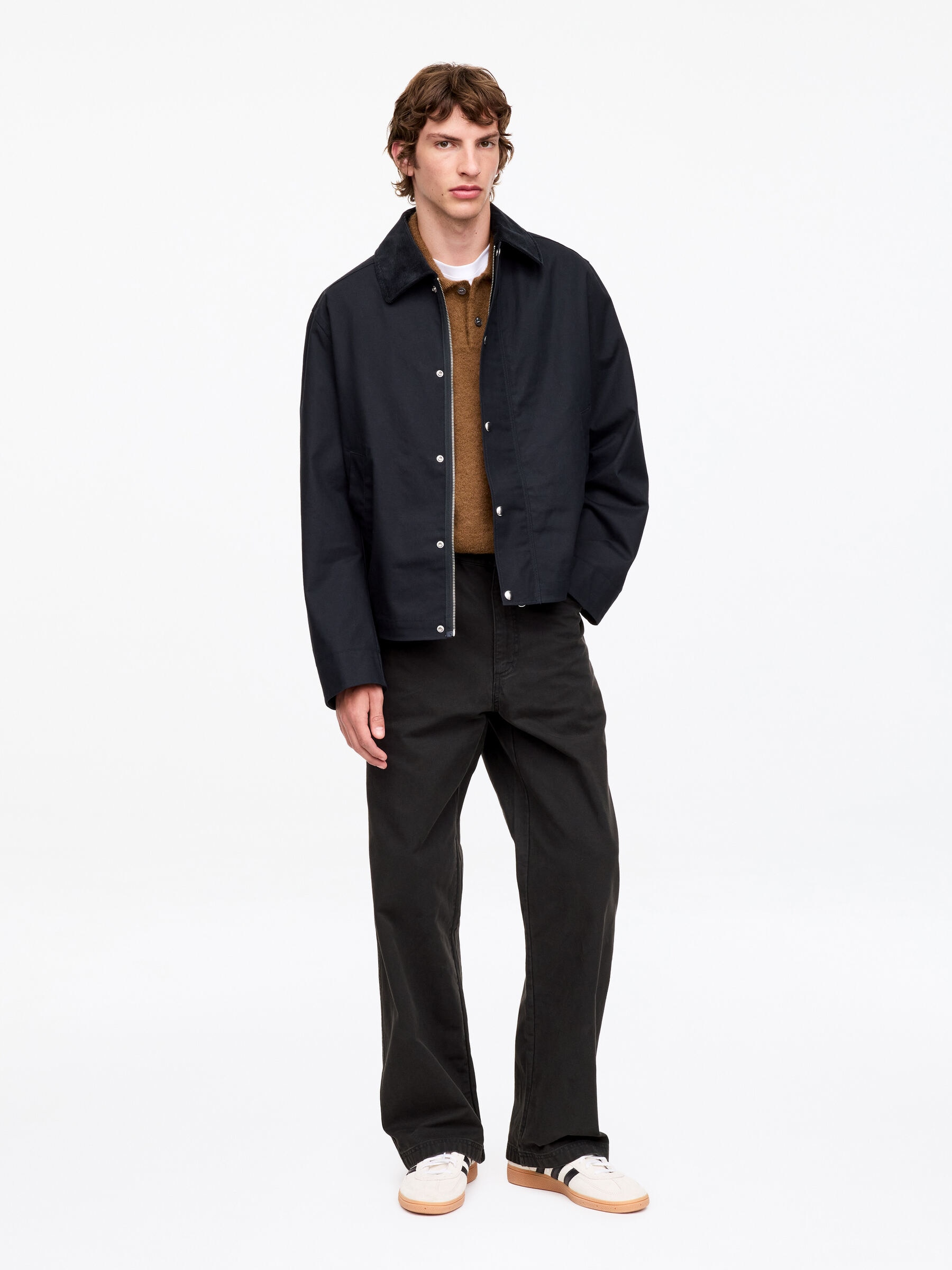 Relaxed Canvas Trousers-#333538-17656