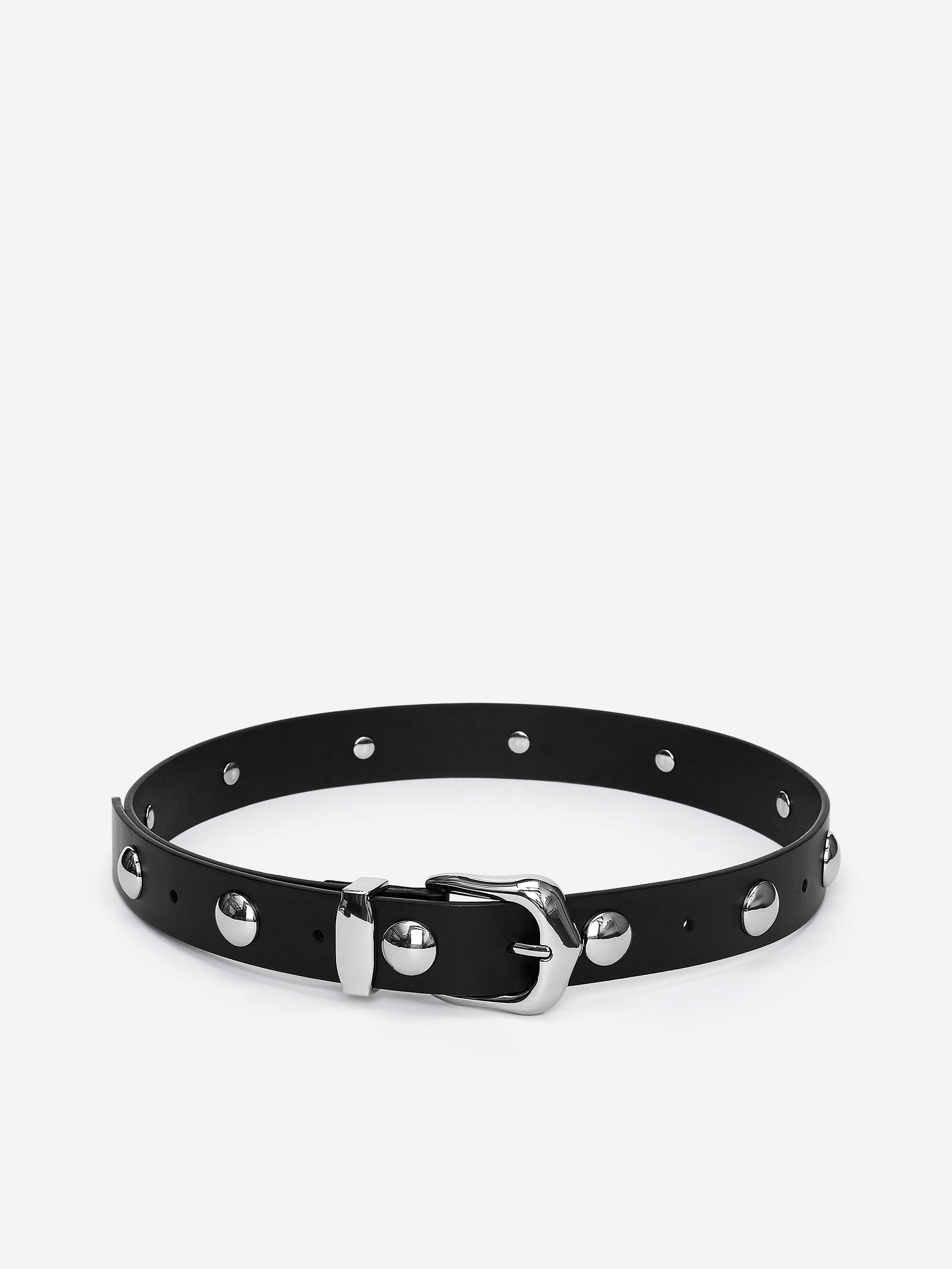 Studded Leather Belt-#272627-16640