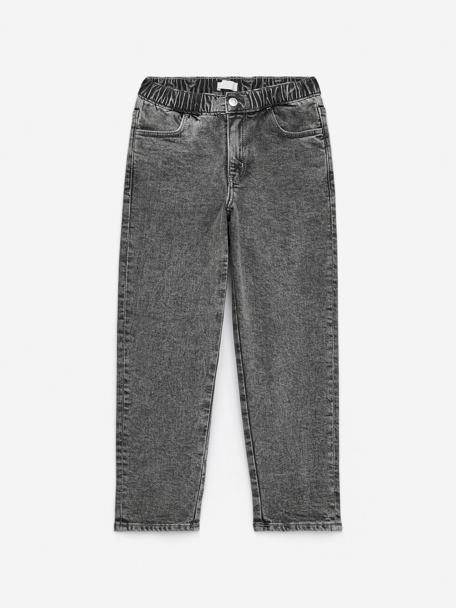 Pantalones denim de cintura elástica - Gris lavado/Azul oscuro/Azul/Negro/Azul claro/Negro lavado/Azul medio