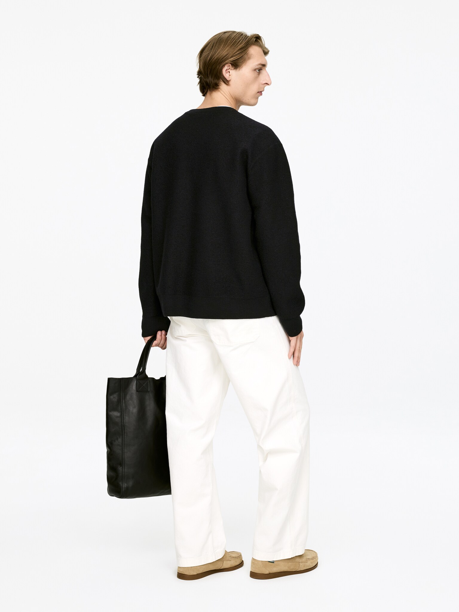 Pull en laine bouillie - Noir/Bleu foncé - 3