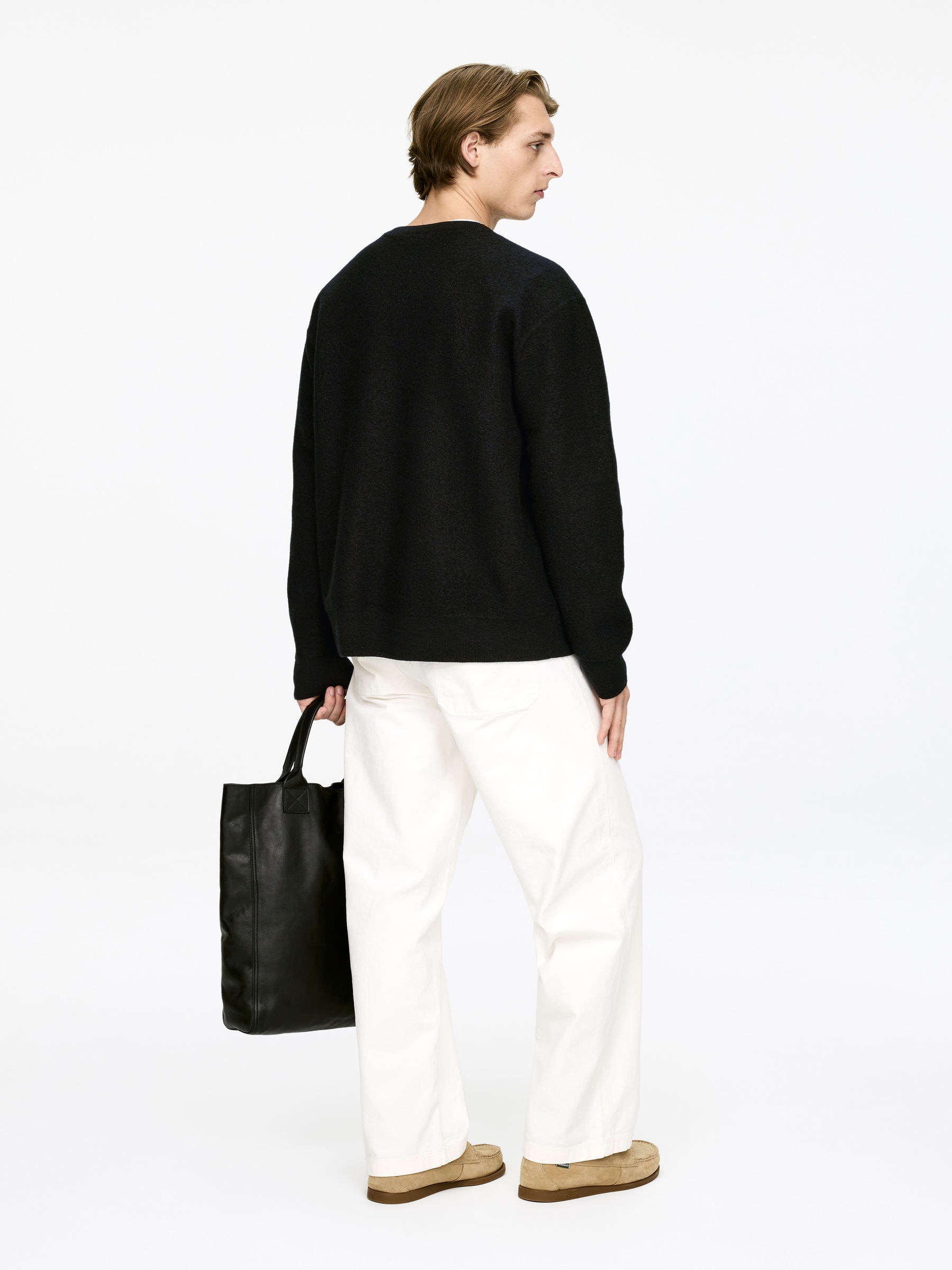 Boiled-Wool Jumper - Black - Regular fit - Men - StillMedia/Lookbook - 3