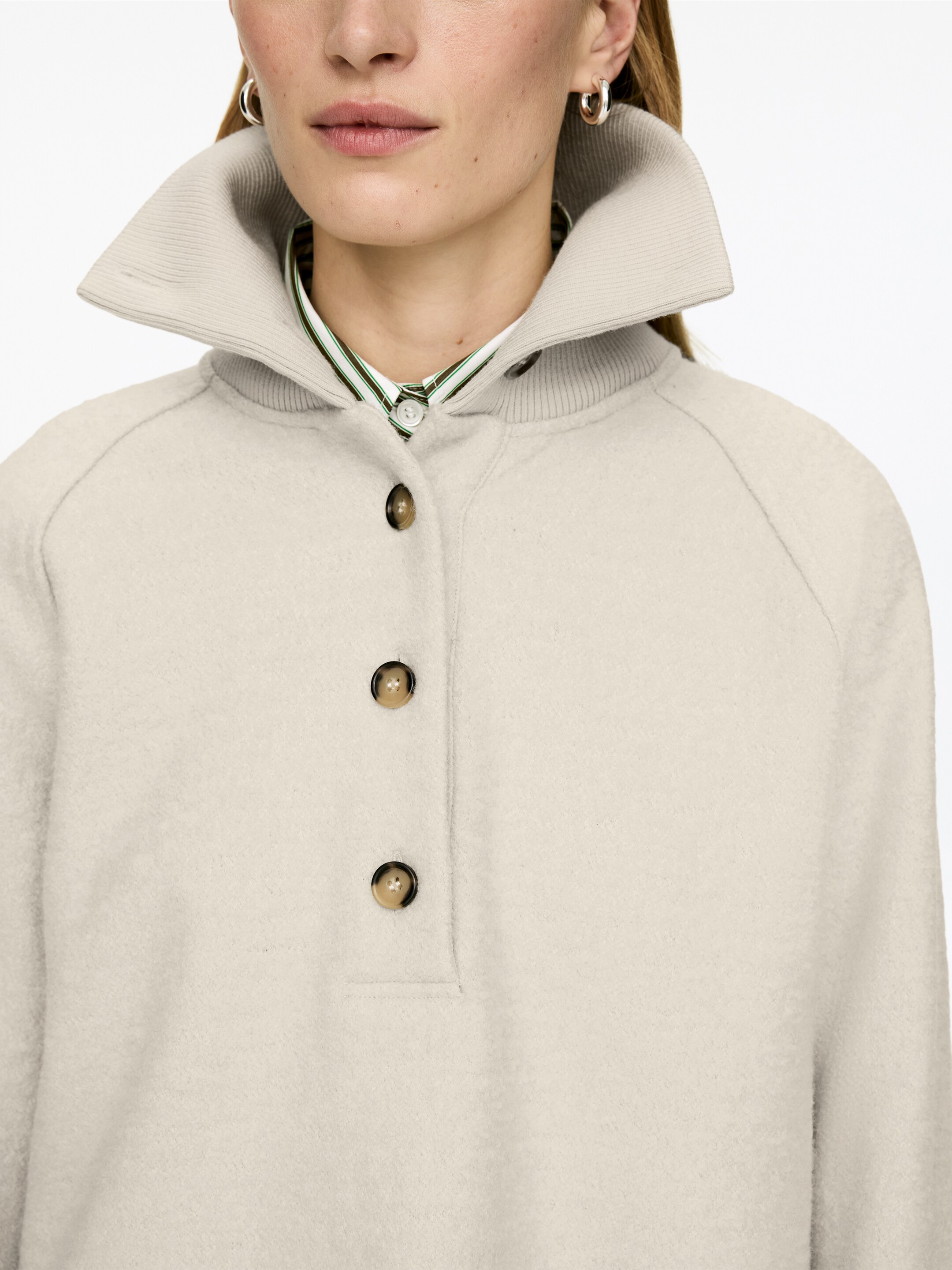 Grotere afbeelding bekijken: Trui van gekookte wol en katoen - Gebroken wit - DAMES | H&M BE 4