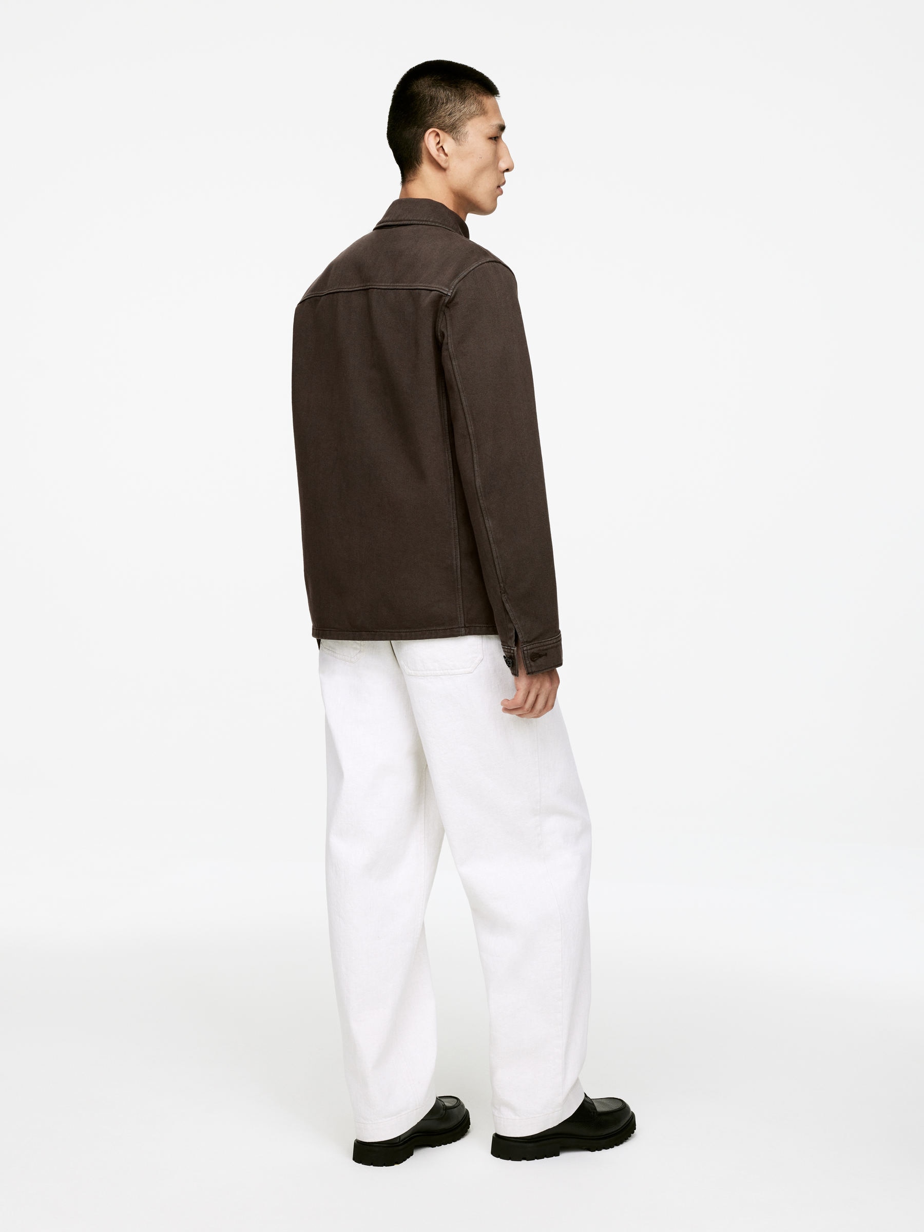 Overdyed Twill Overshirt - Brown - Regular fit - Men - StillMedia/Lookbook - 5