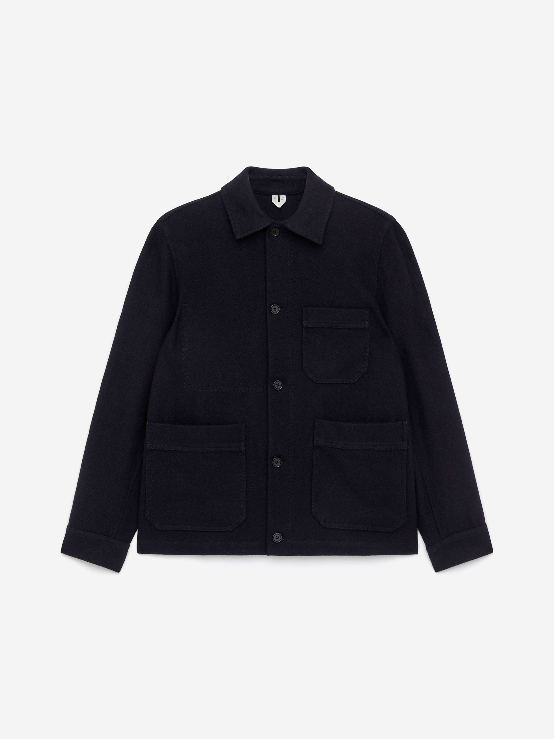 Wool-Blend Overshirt-Blue-16818