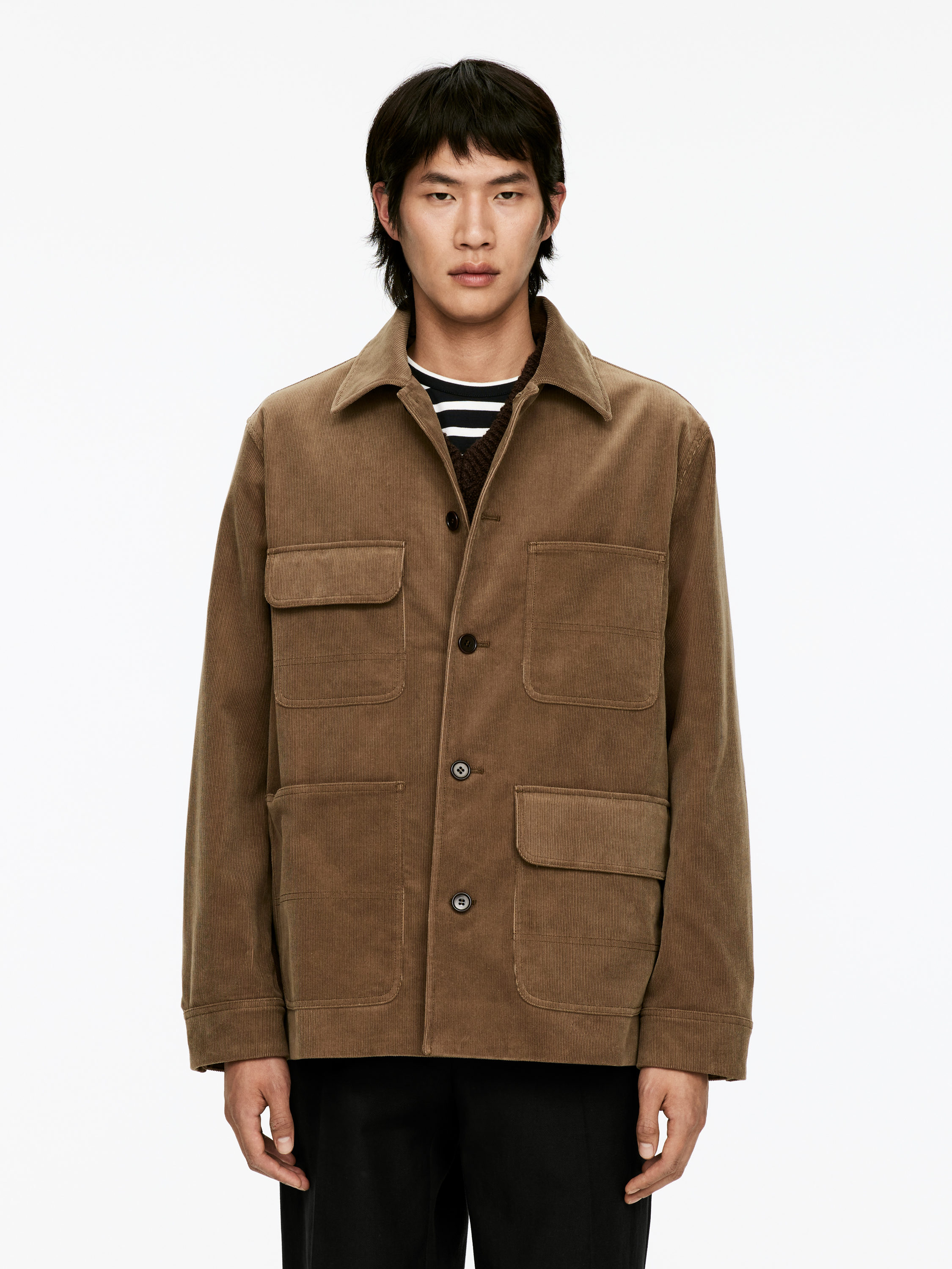 Corduroy Utility Jacket - Dark Beige - Loose fit - Men - StillMedia/Lookbook - 4