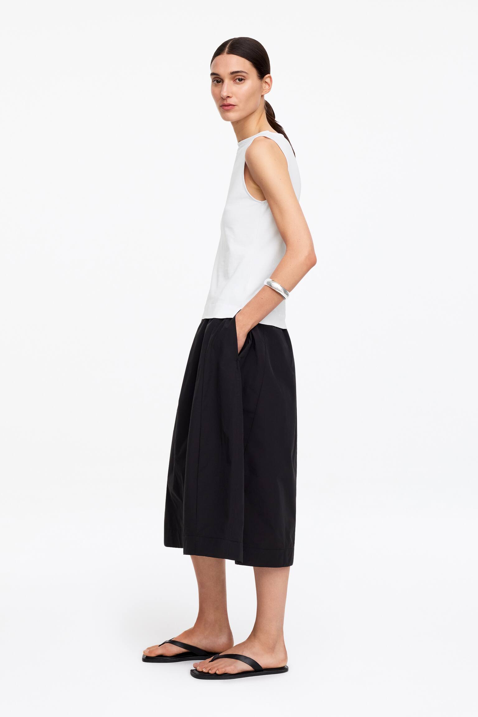 Linne med båtringning - Vit/Blå - 3