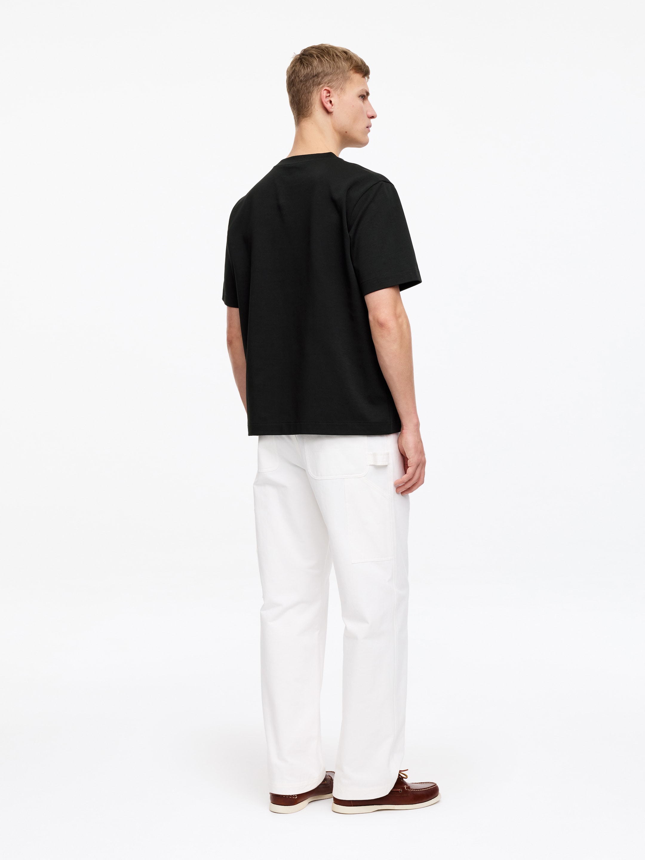 Boxy Interlock T-shirt - Black - Loose fit - Men - StillMedia/Lookbook - 48
