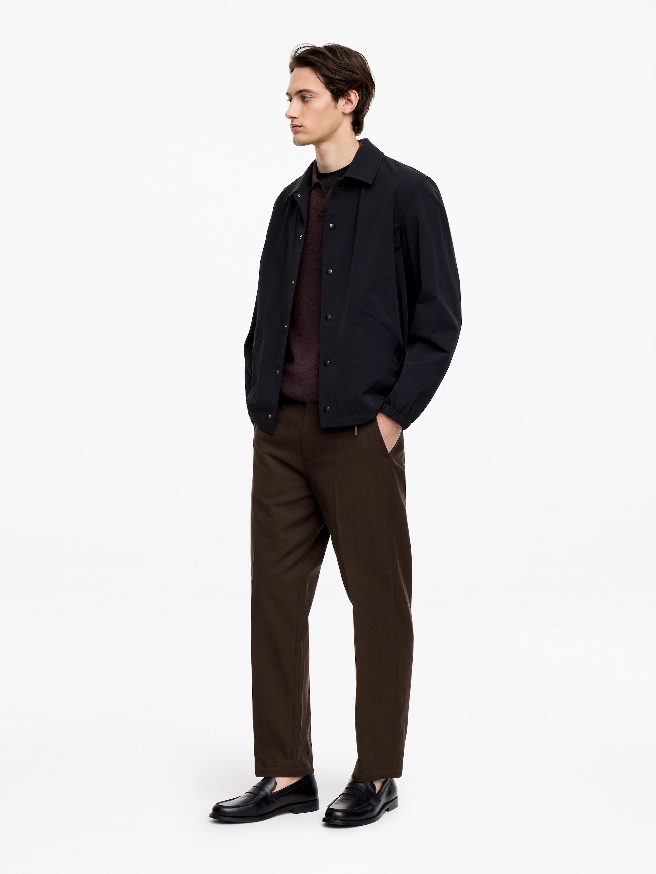 Pantalon décontracté en coton et lyocell - Marron - Relaxed fit - Homme - StillMedia/Lookbook - 2