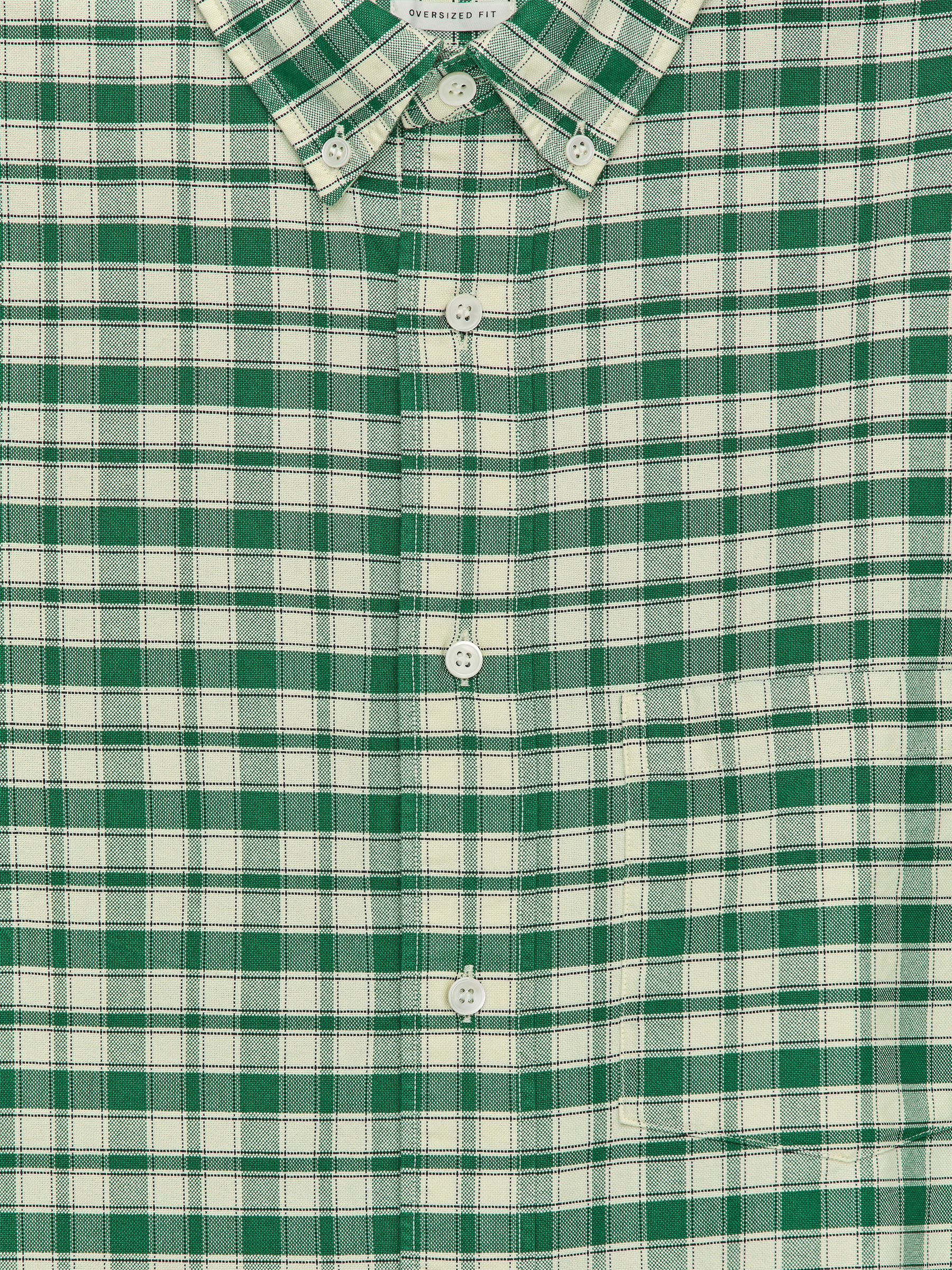 Oversized Oxford Shirt - Green/Checkered - Oversized - Men - StillMedia/DescriptiveDetail - 2