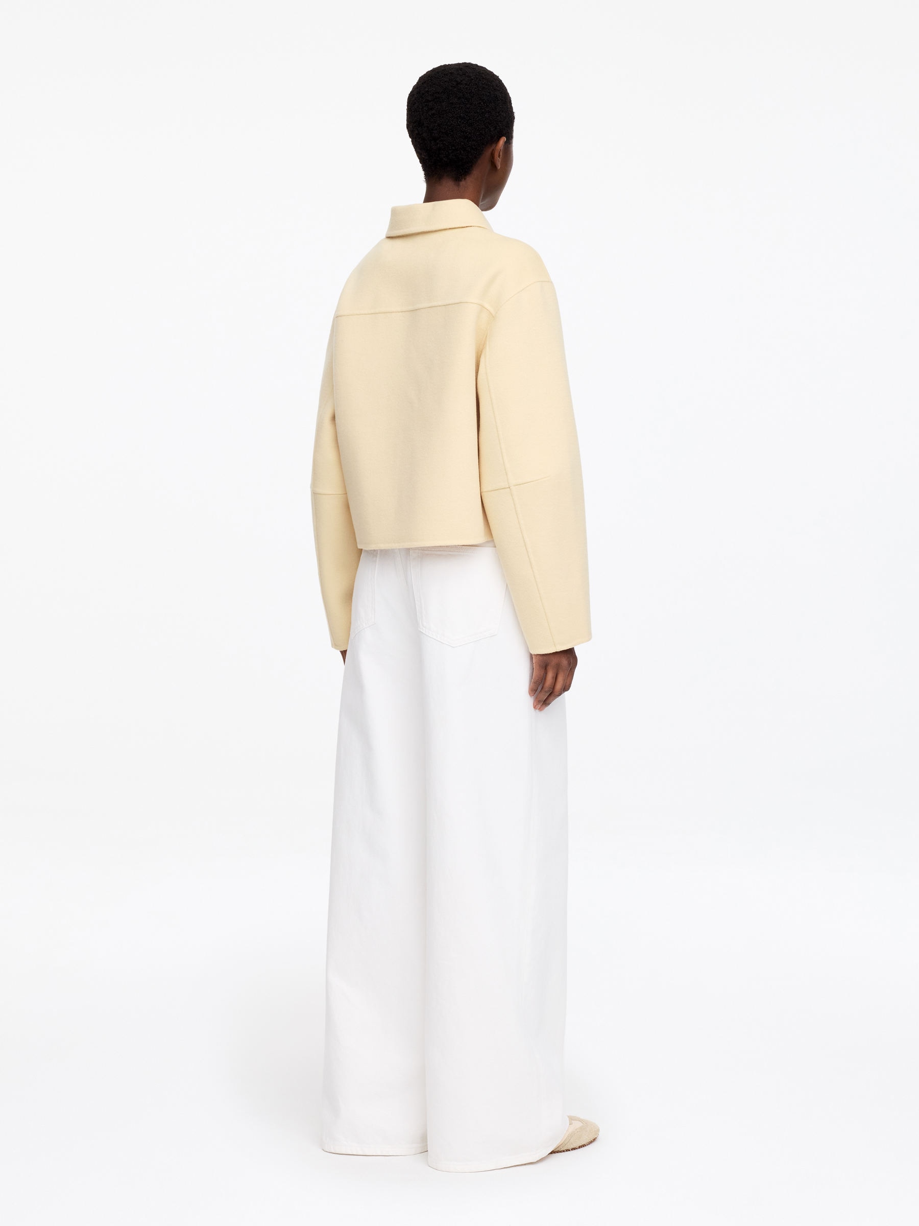 Doubleface-Overshirt aus Wollmischung - Blassgelb - Regular Fit - Women - StillMedia/Lookbook - 5