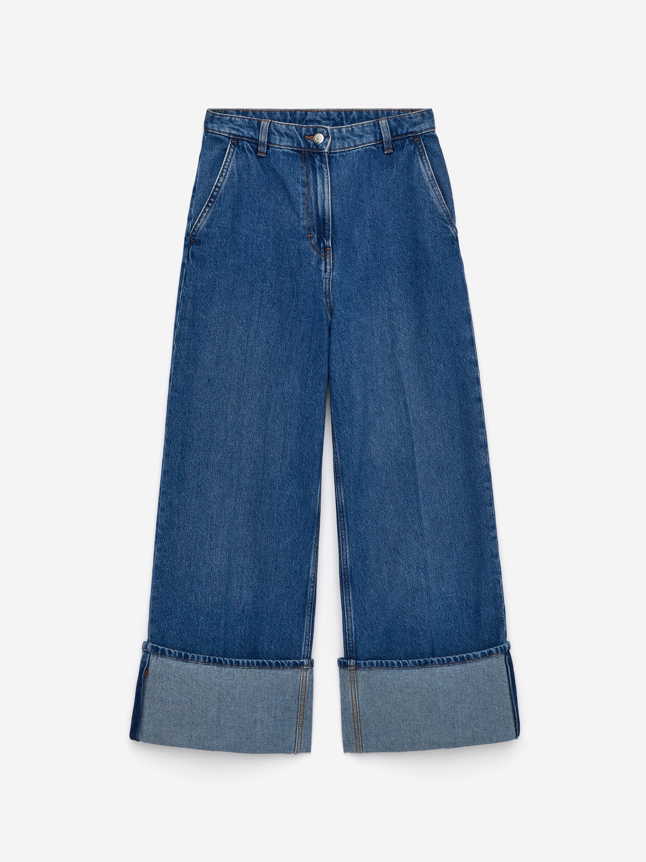 Größeres Bild anzeigen: Jeans mit breitem Umschlag - Blau - Ladies | H&M AT 6