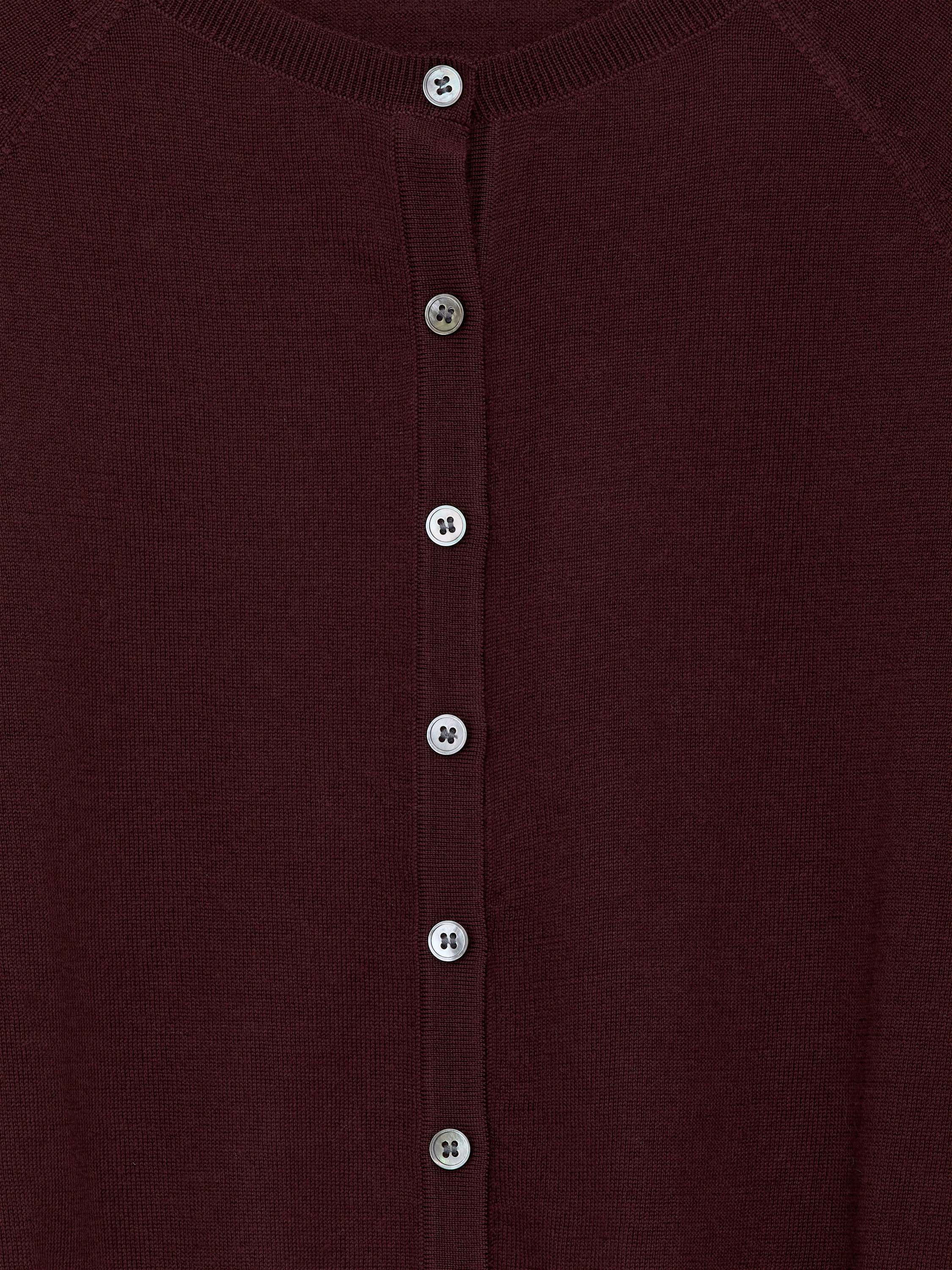 Merino Wool Cardigan - Burgundy - Slim fit - Women - StillMedia/DescriptiveDetail - 1