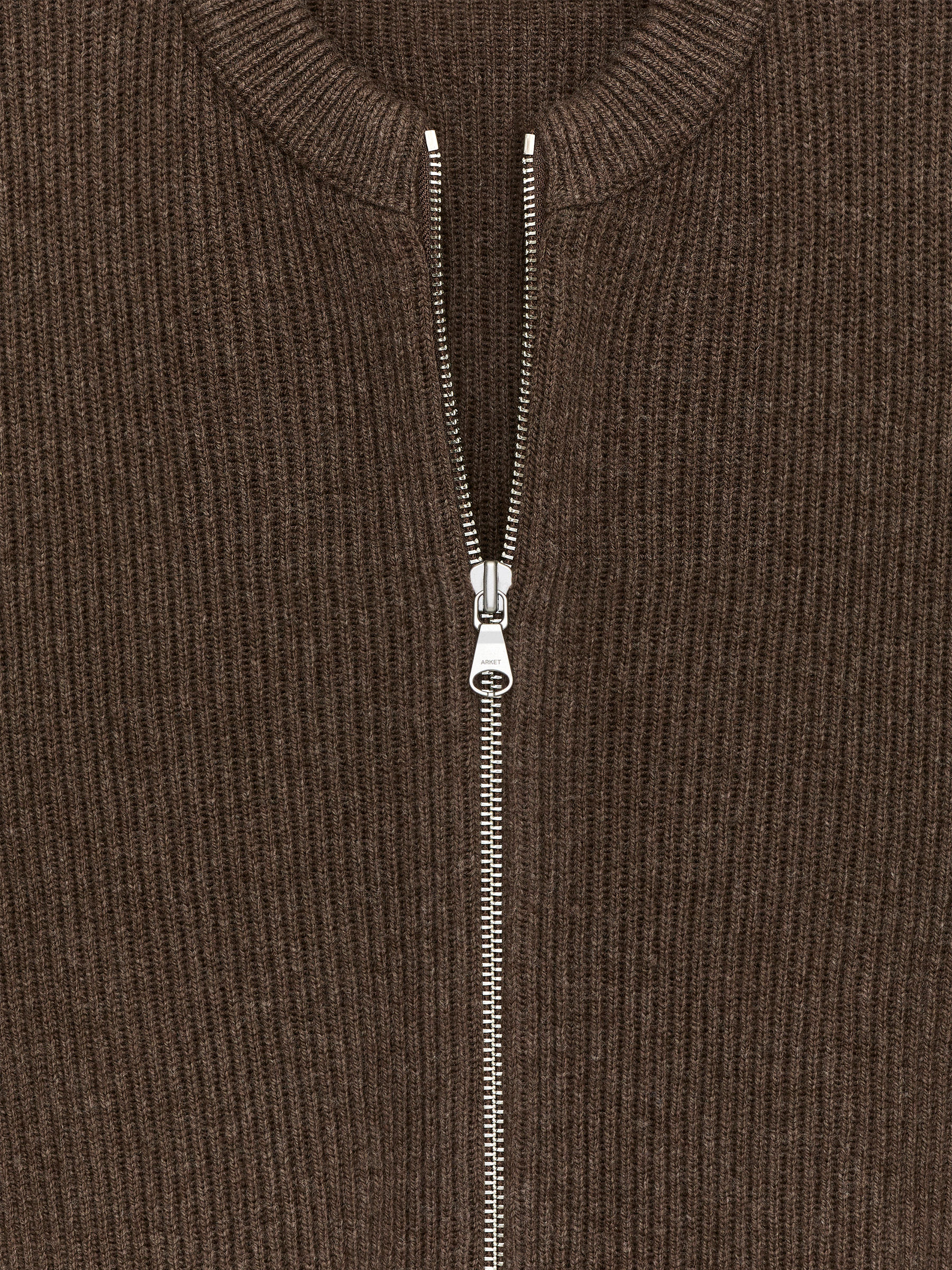 Strickjacke aus Wolle mit Reißverschluss - Braun meliert - Loose Fit - Herren - StillMedia/DescriptiveDetail - 1