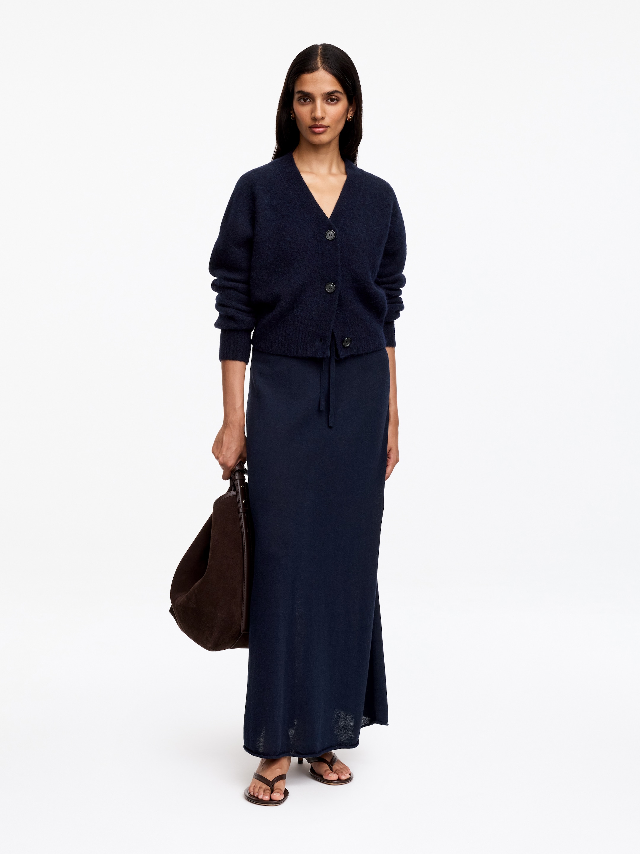 Knitted skirt - Navy - Regular fit - Women - StillMedia/Lookbook - 4