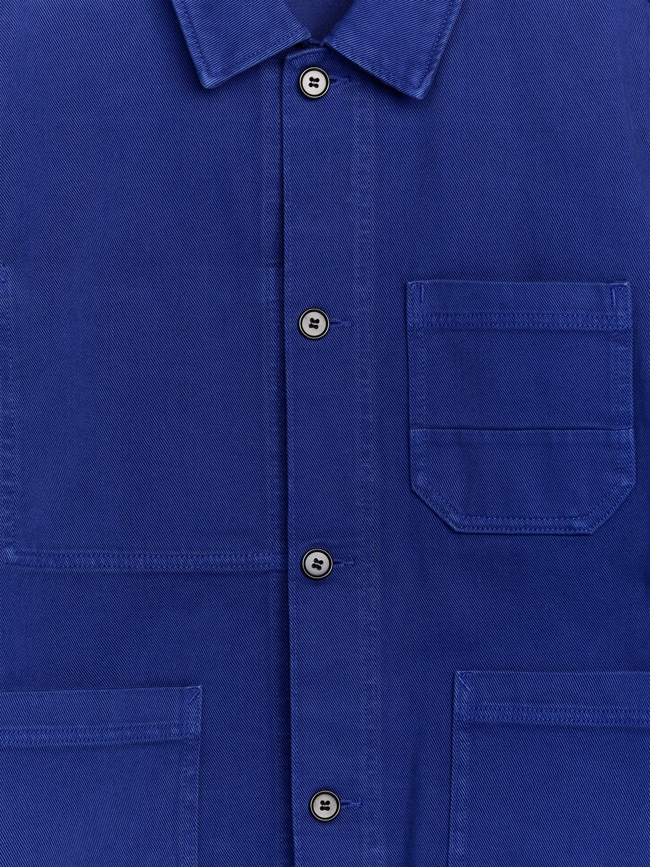 Overdyed Twill Overshirt - Bright Blue - Regular fit - Men - StillMedia/DescriptiveDetail - 2