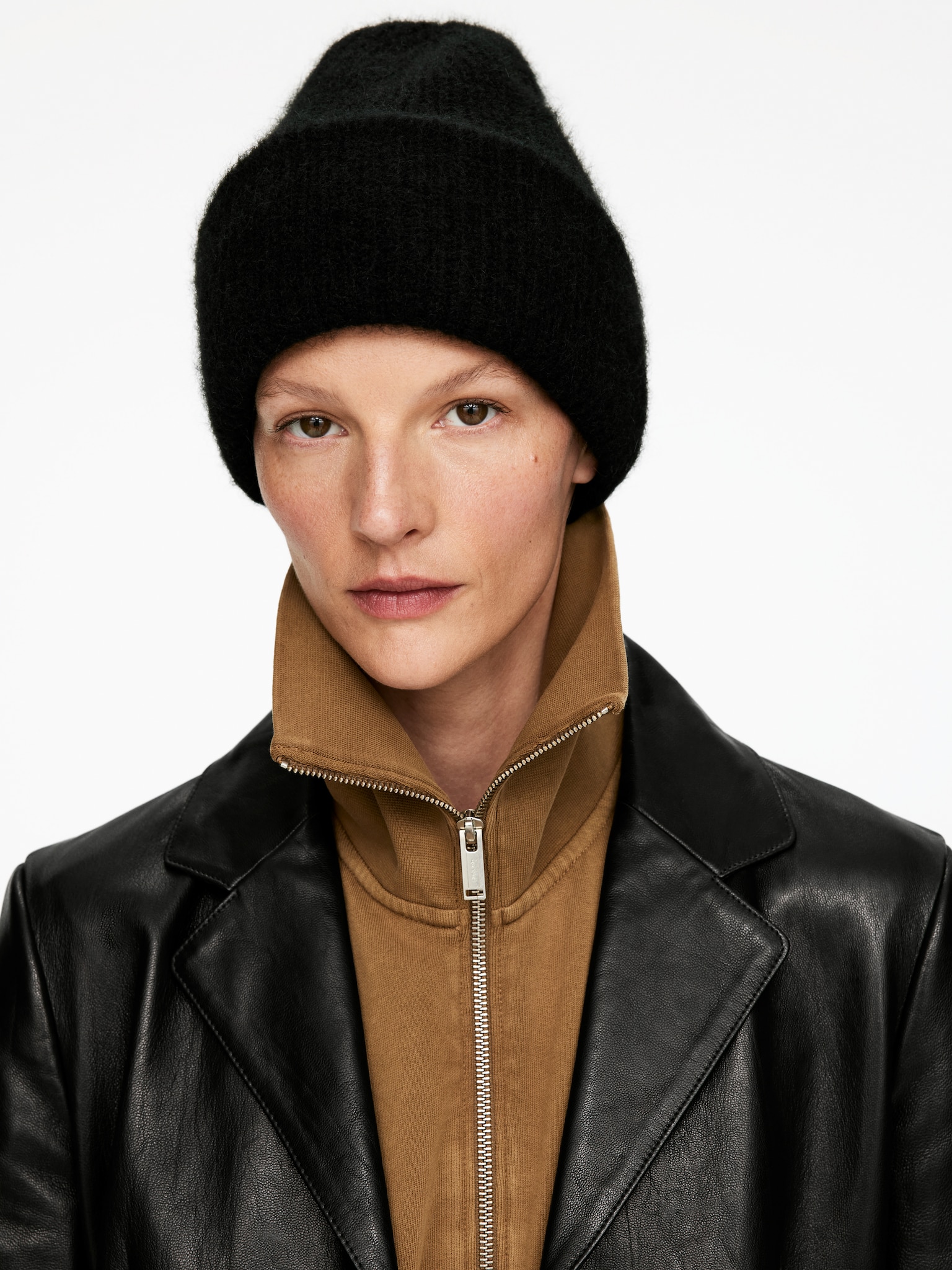 Czapka z mieszanki alpaki i wełny merynosów - Black/Dark Brown/Dark Grey/Czerwony/Ciemnoniebieski/Beige - 1